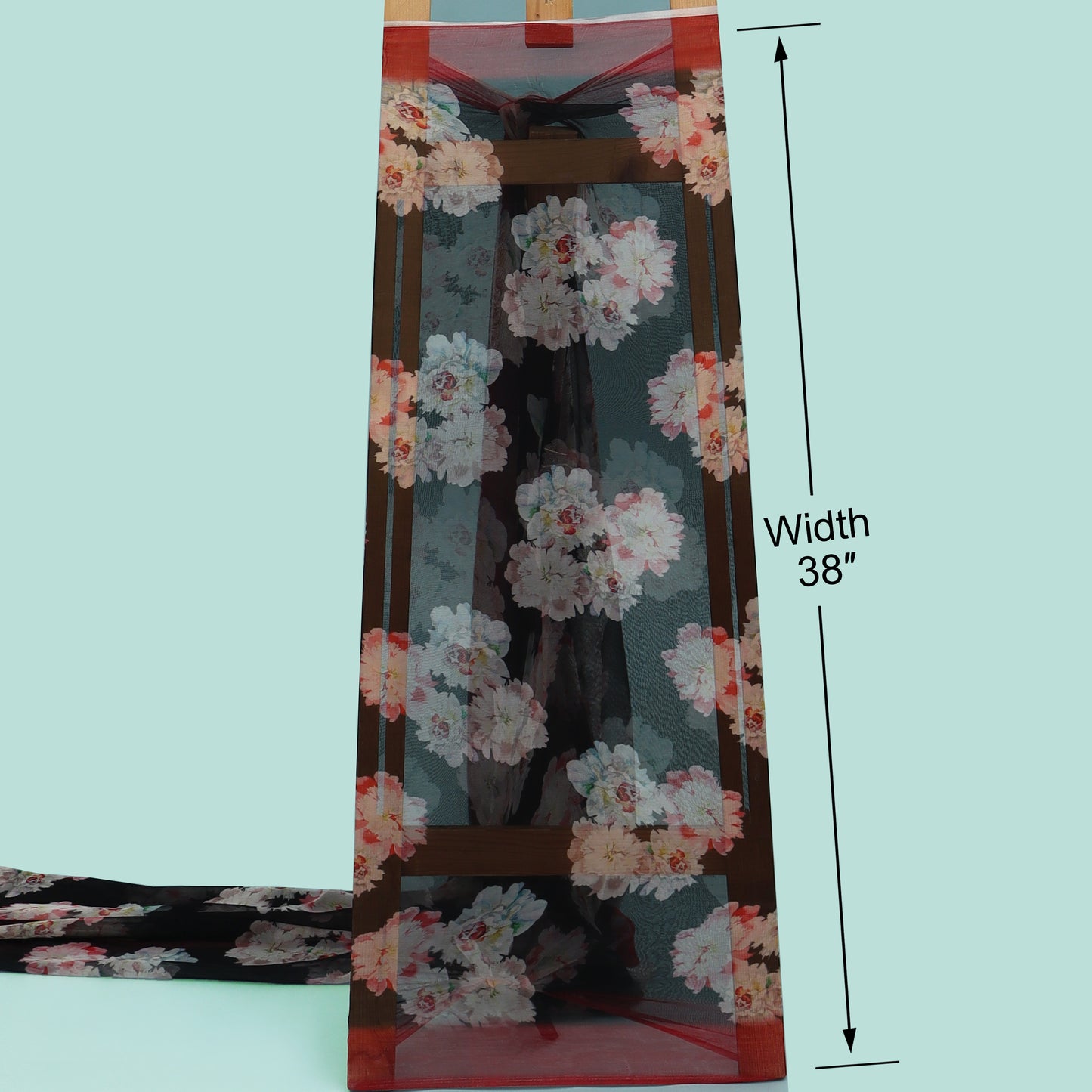 Muslin Digital Print Fabric For Suit With Chiffon Duppatta (Width 38")