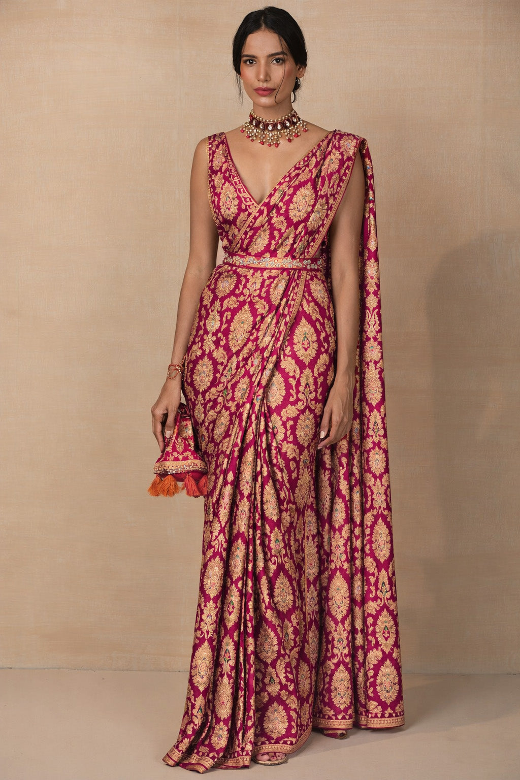 Hot Pink Kimkhab Brocade