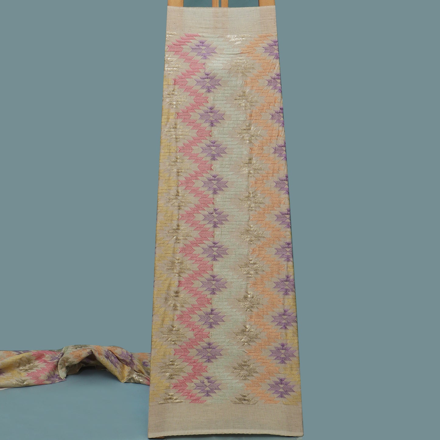 Colored Linen Embroidery Fabric
