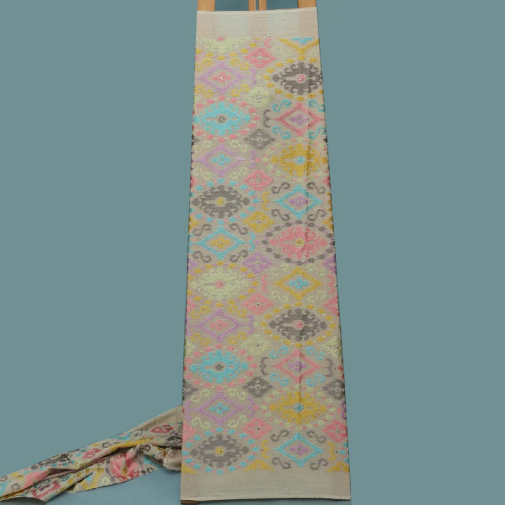 Colored Linen Embroidery Fabric (Cut Pieces 3Mtr)