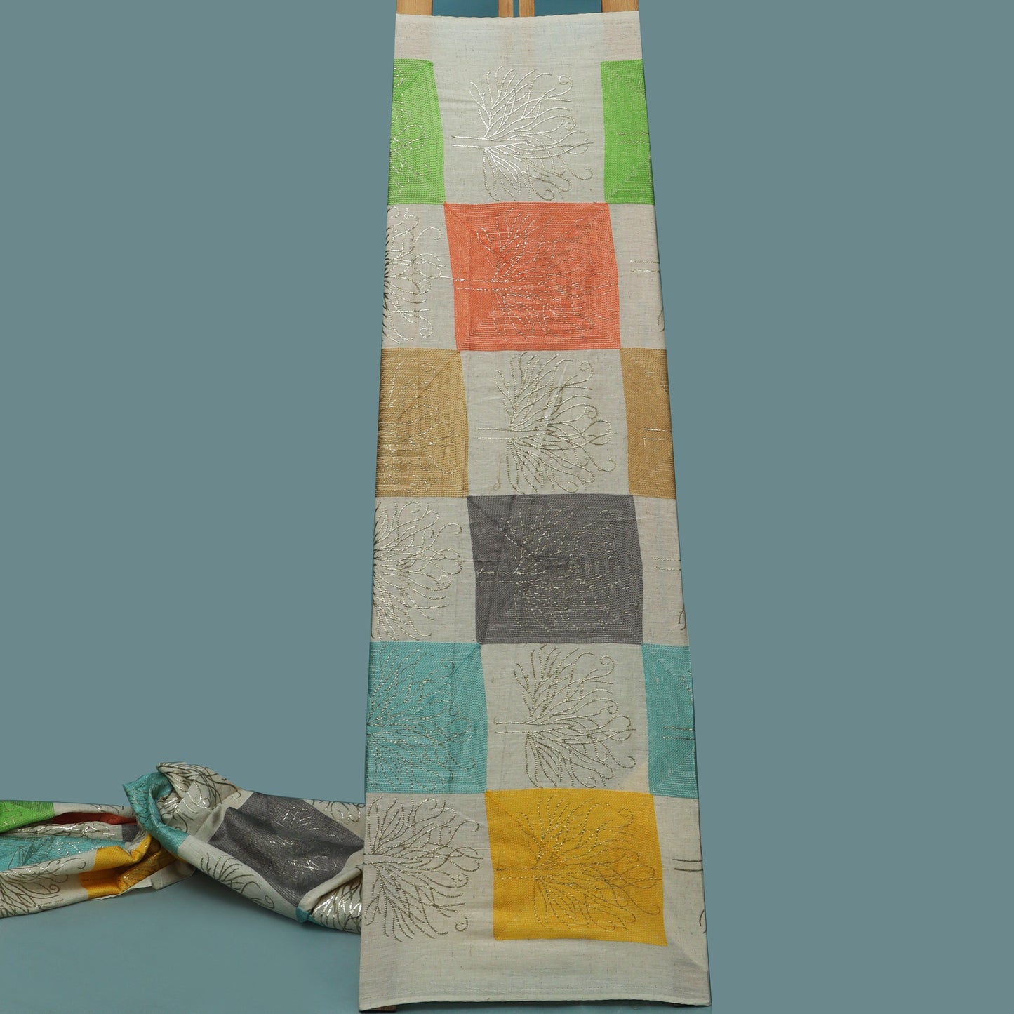 Colored Linen Embroidery Fabric