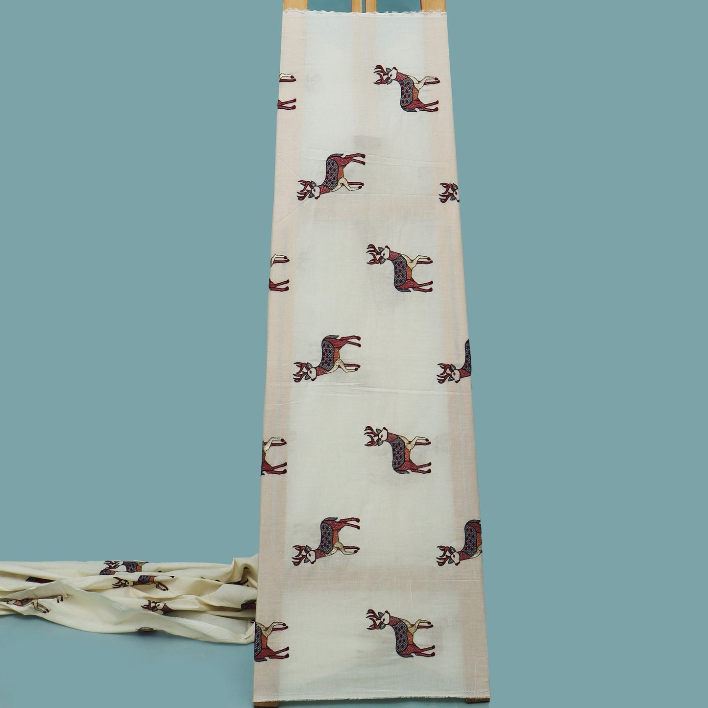 Colored Kora Cotton Embroidery Fabric