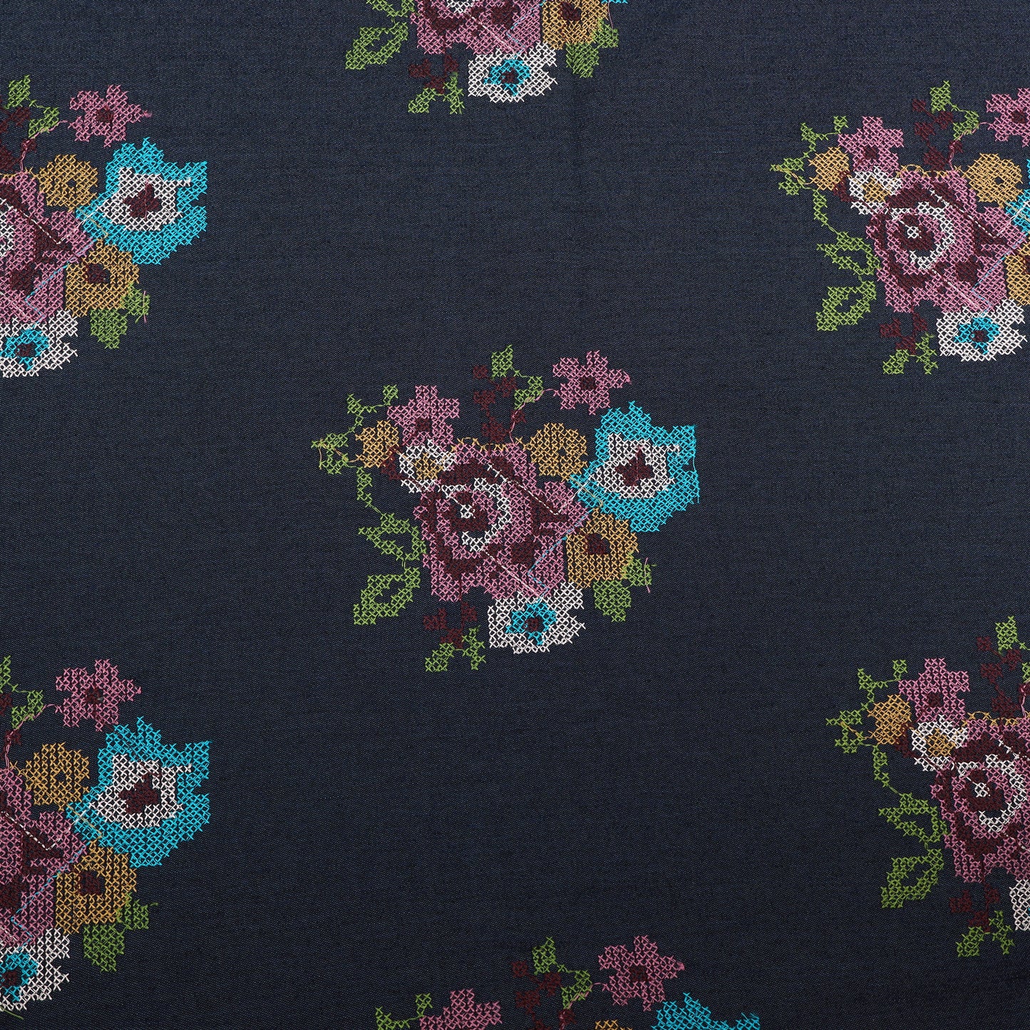 Denim Embroidery Fabric