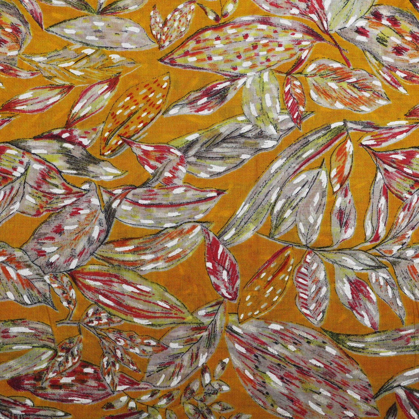 Multi Colored Mulmul Foil Print Fabric