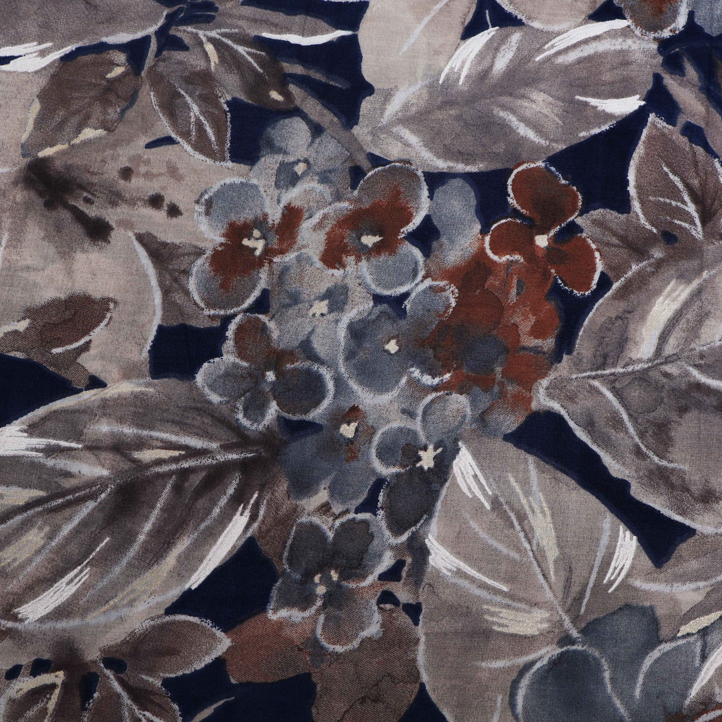 Multi Colored Mulmul Foil Print Fabric