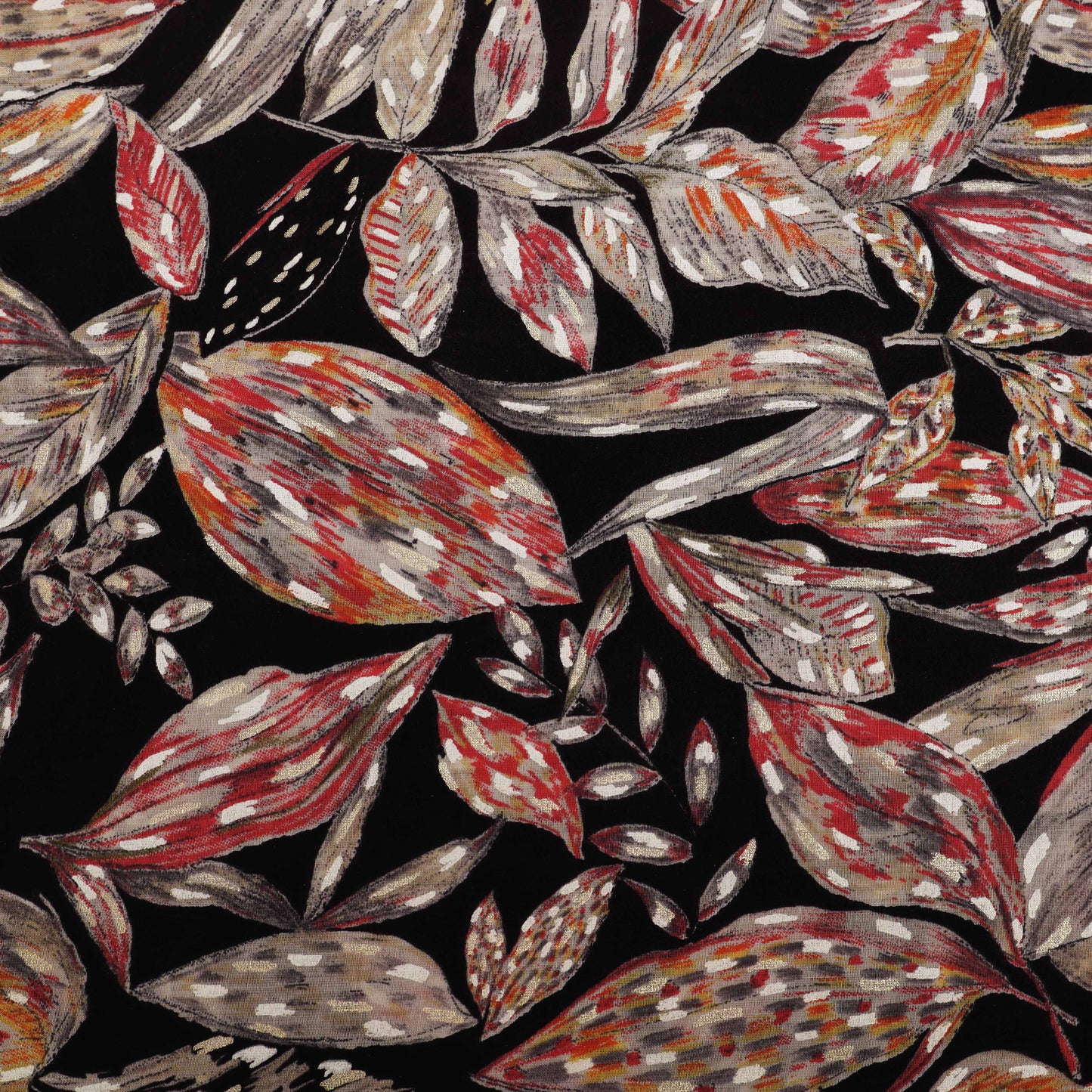 Multi Colored Mulmul Foil Print Fabric