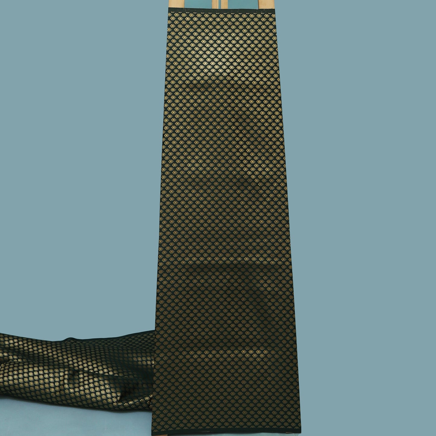 Bottle Green Color Brocade Fabric