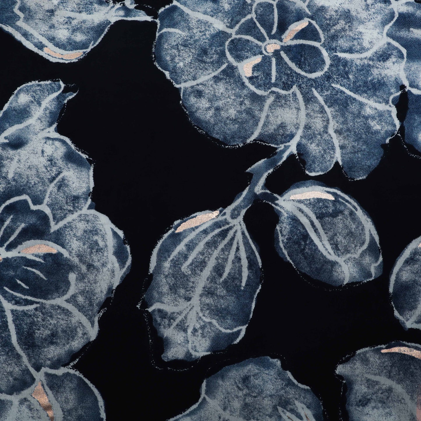 Multi Colored Mulmul Foil Print Fabric