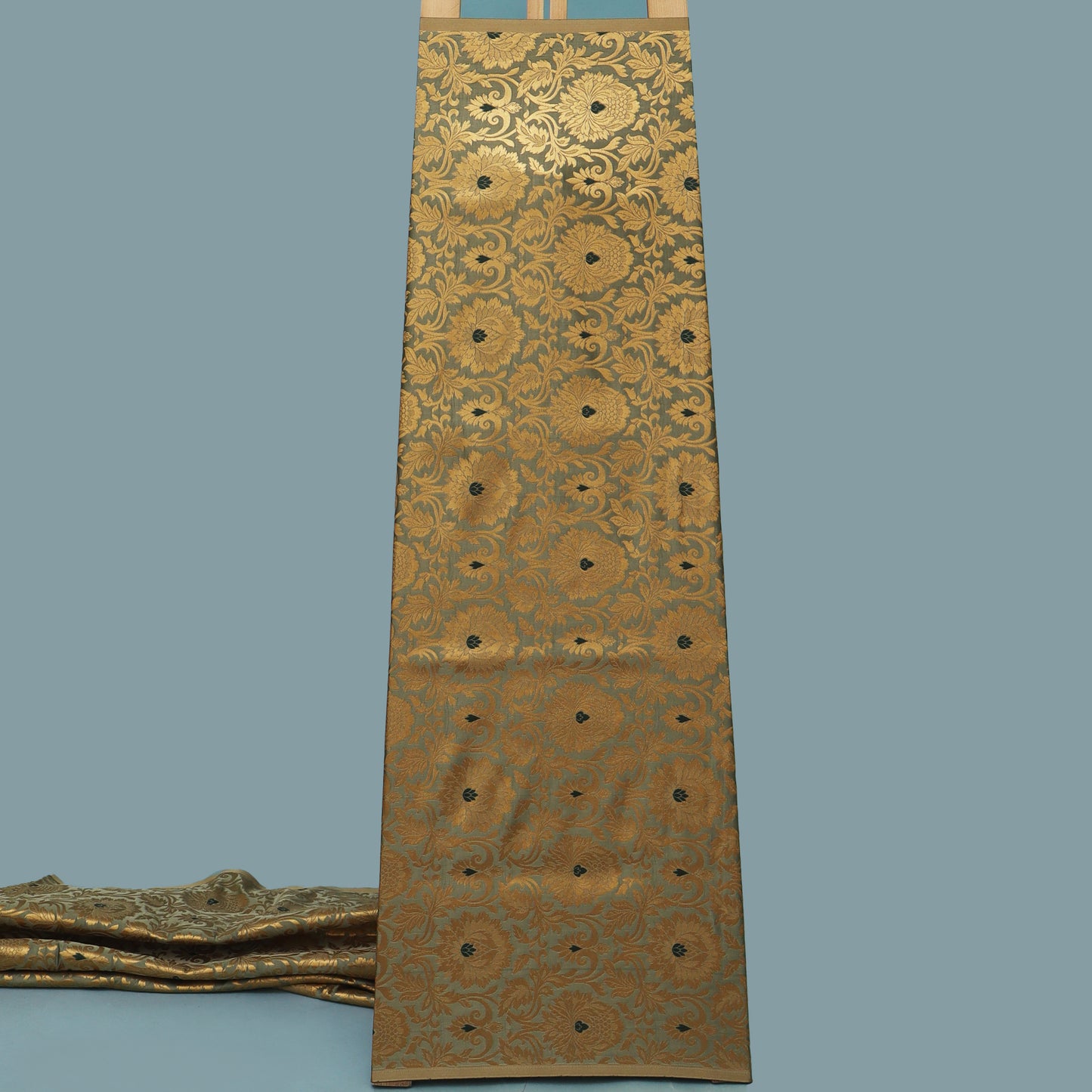 Sea Green Color Brocade Fabric