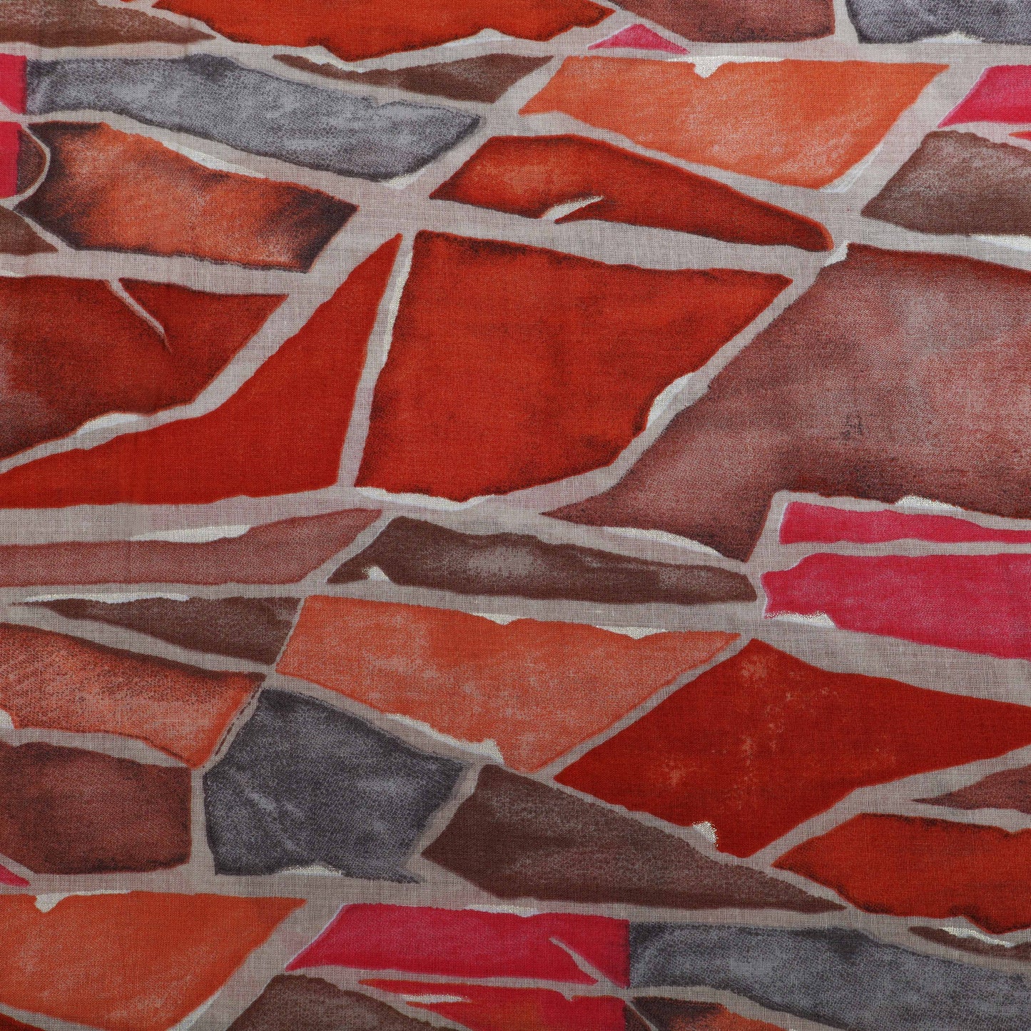 Multi Colored Mulmul Foil Print Fabric