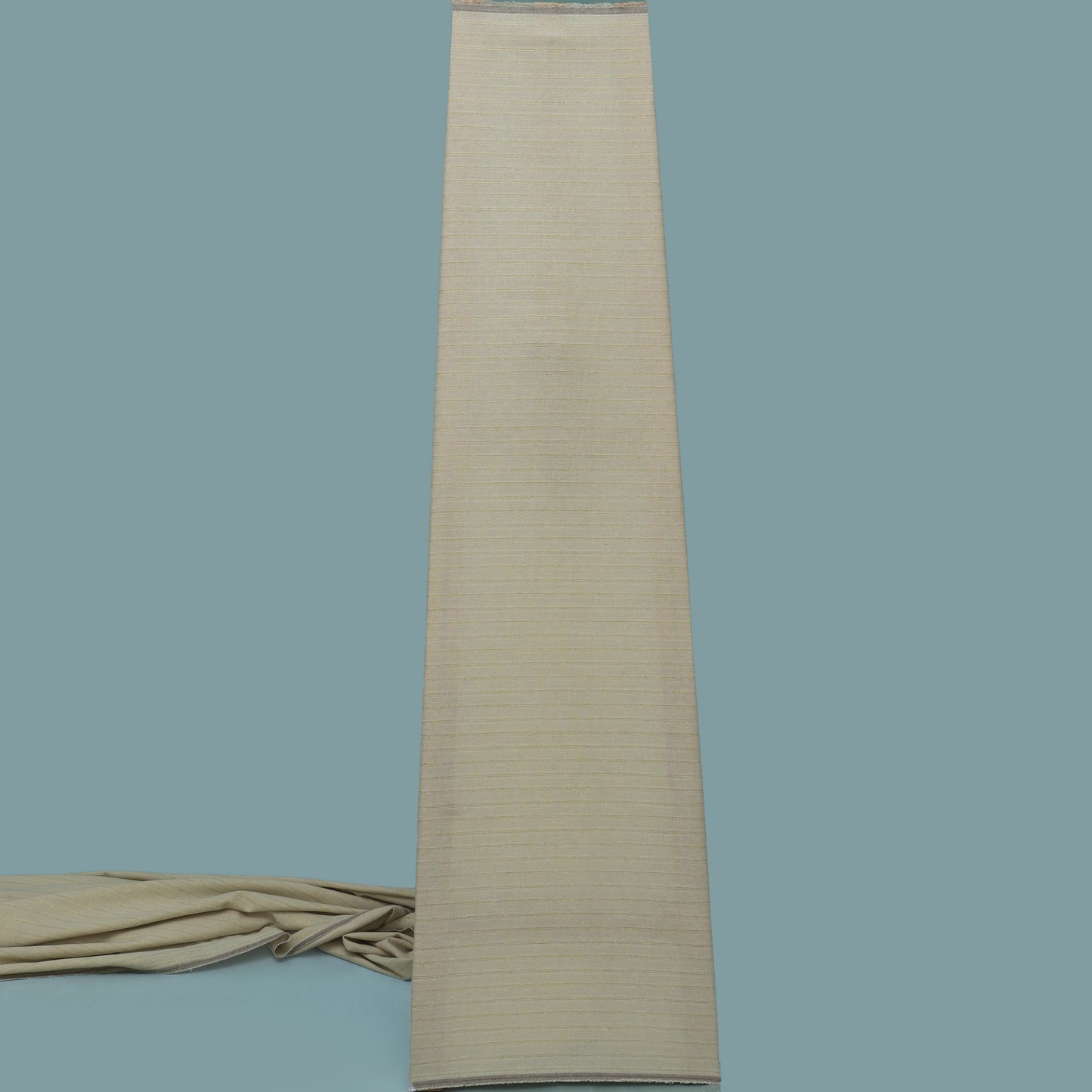 Off White Color Cotton Linen Zari Fabric