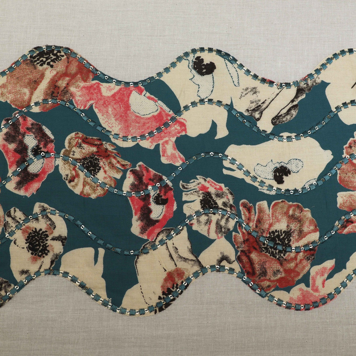 Off White Color Kora Cotton Embroidery Fabric