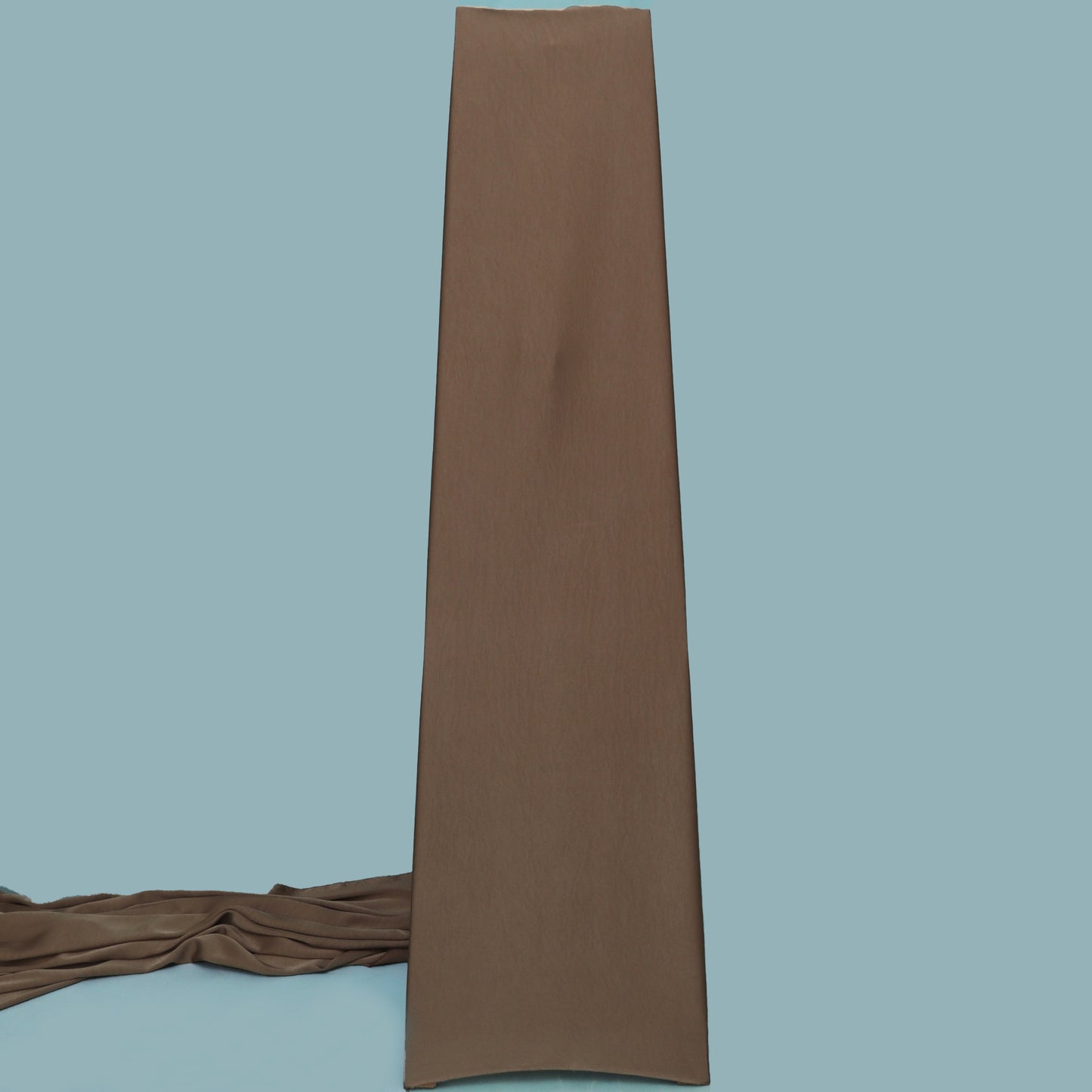 Brown Color Satin Tussar Fabric