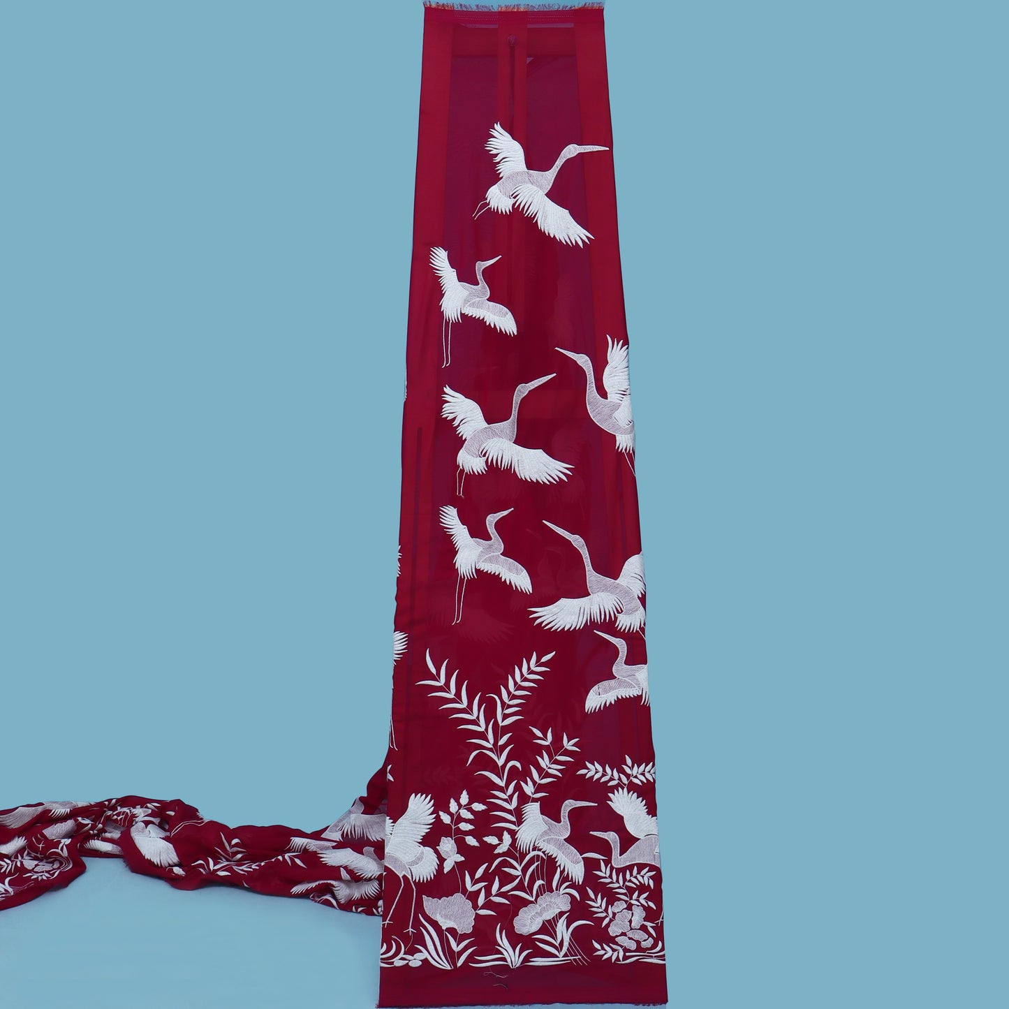 Magenta Color Georgette Embroidery 54" Fabric