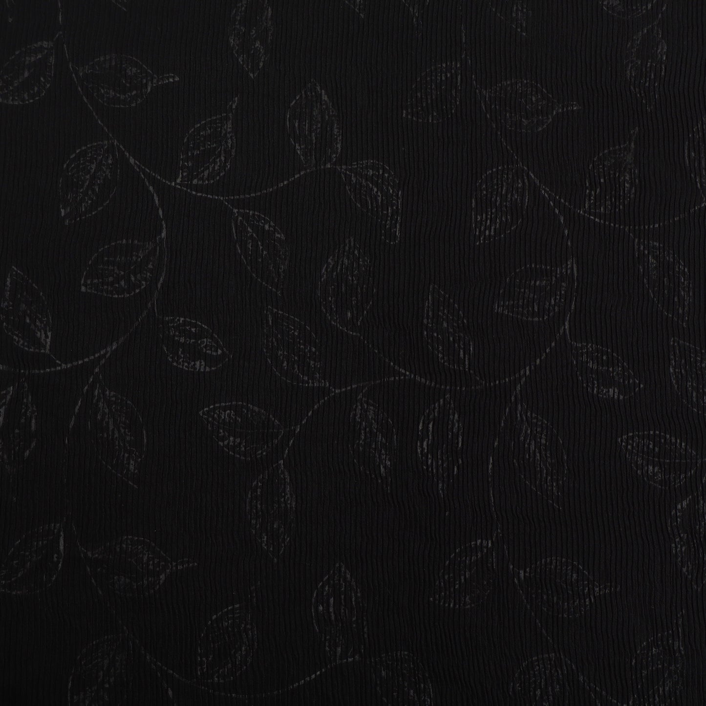 Black Color Crush Georgette Fabric