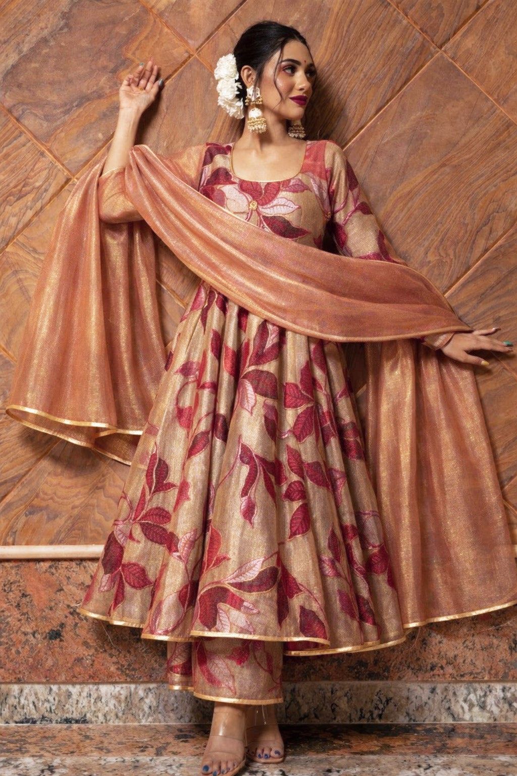 Pure TIssue Embroidered Fabric