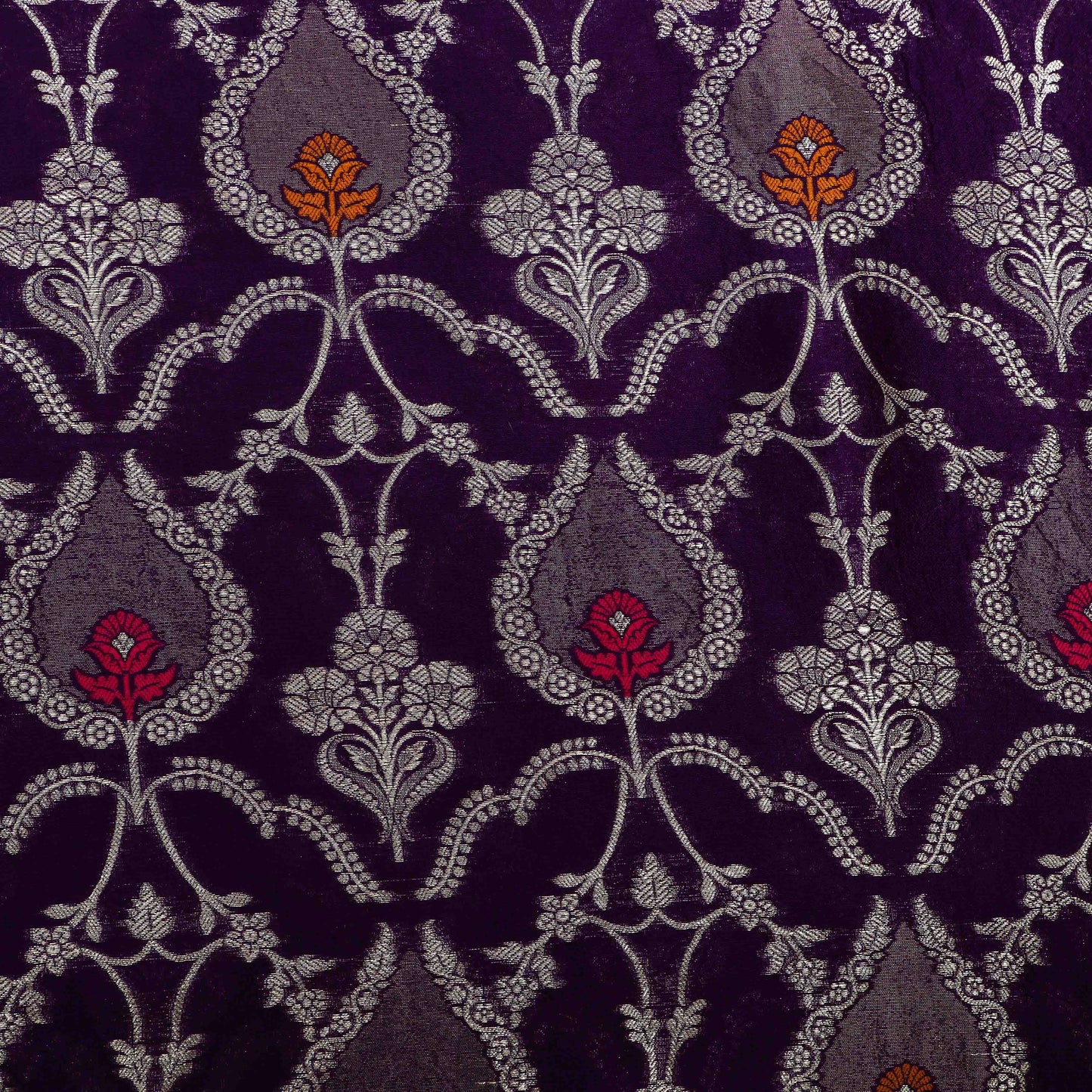 Purple Color Brocade Fabric