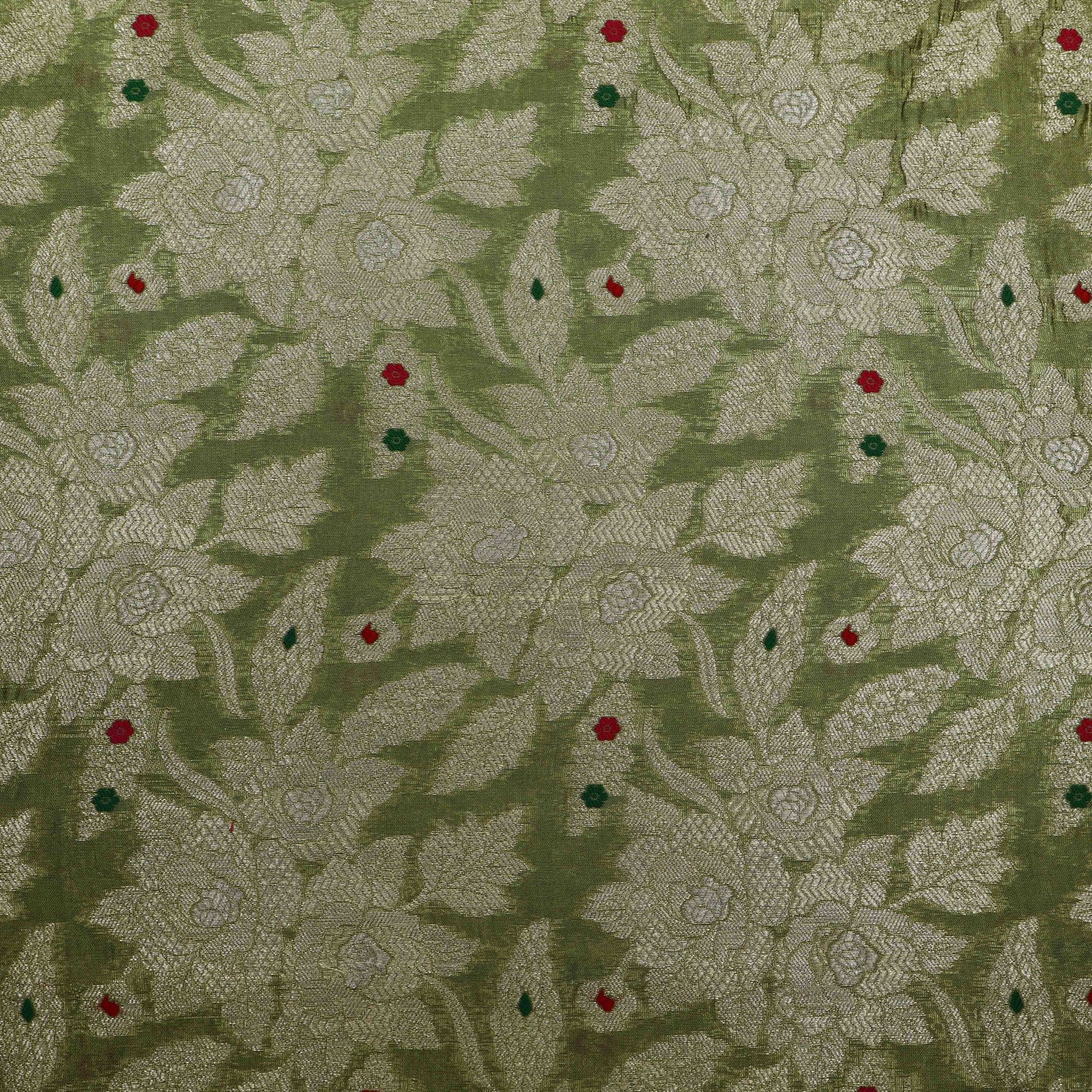 Pista Green Color Brocade Fabric