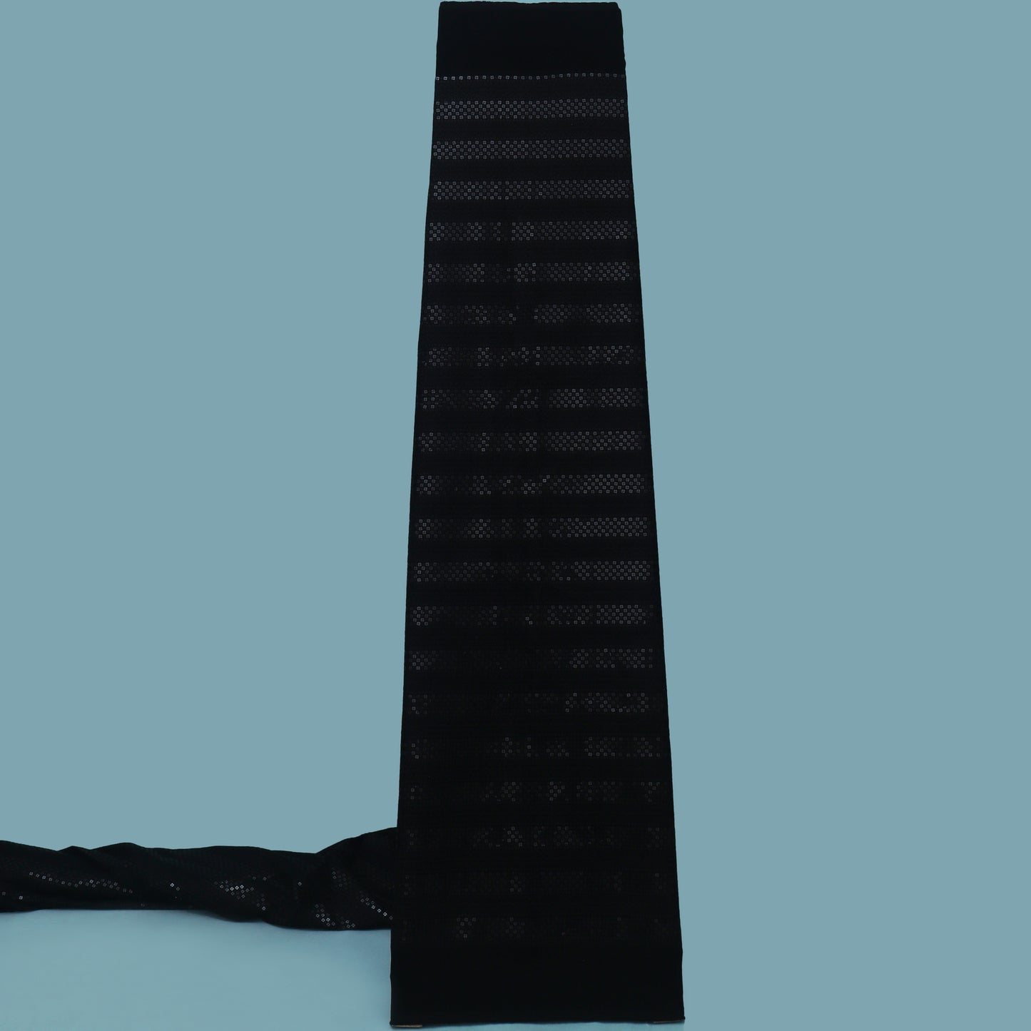 Black Color Banana Crepe Embroidery Fabric