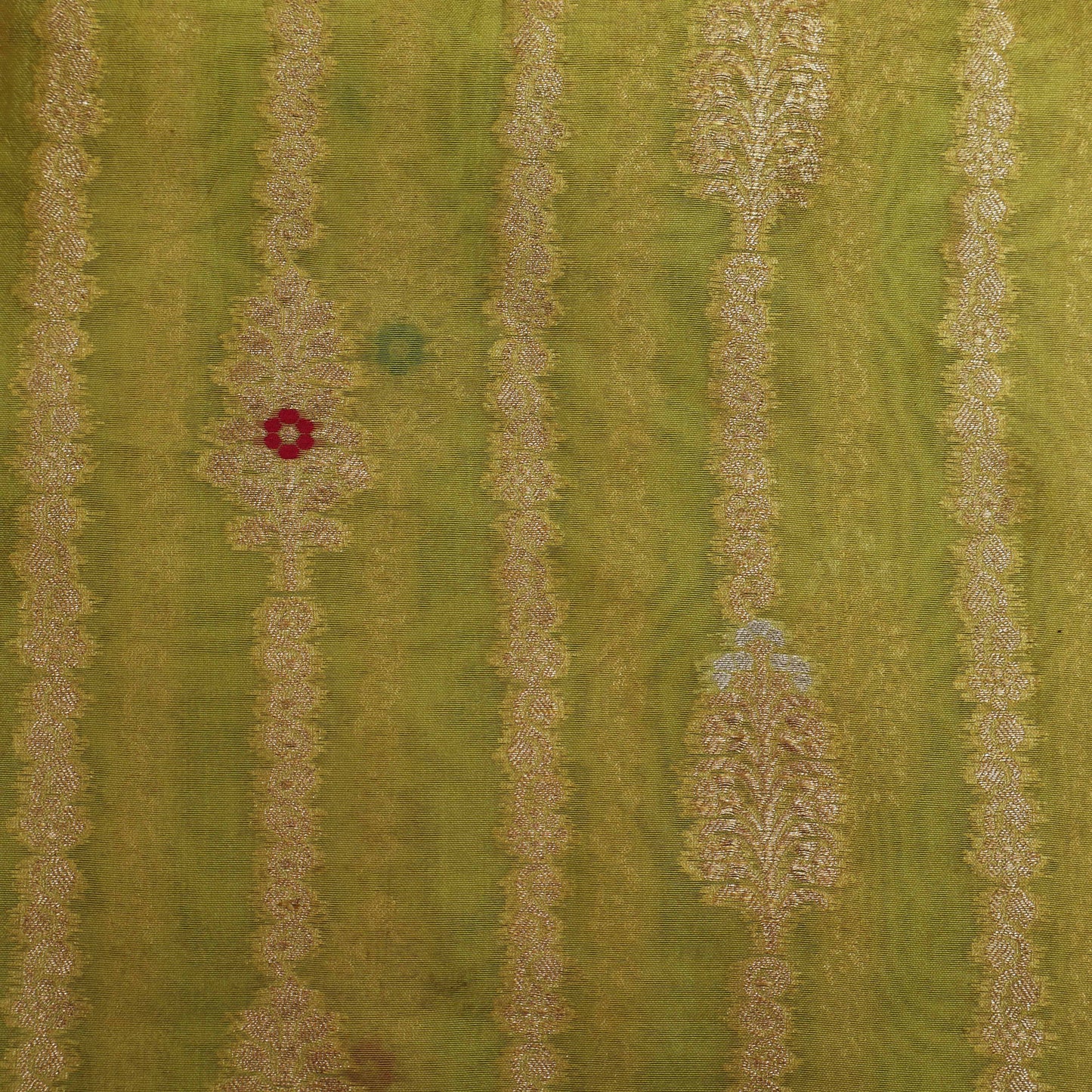 Mehndi Green Color Brocade Fabric