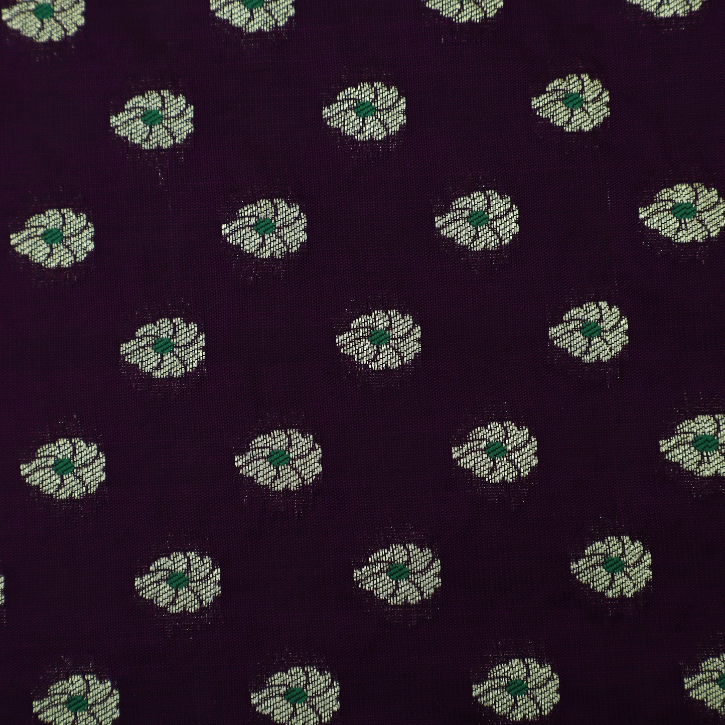 Purple Color Katan Meena Brocade Fabric
