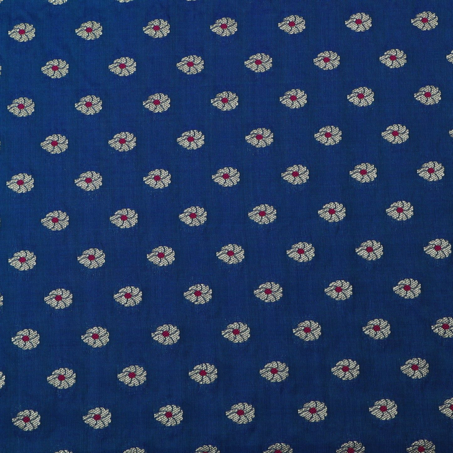 Teal Blue Color Katan Meena Booti Brocade Fabric