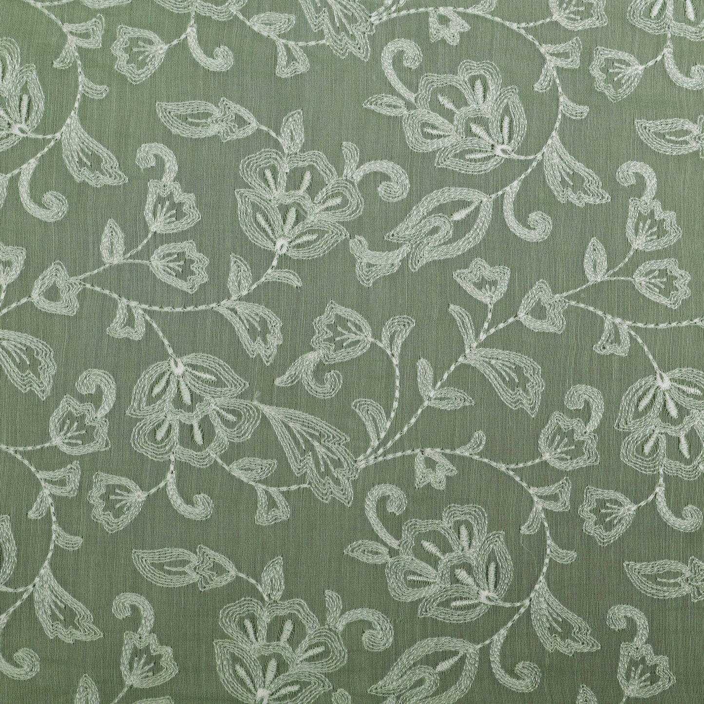 Colored Color Chanderi Embroidery Fabric