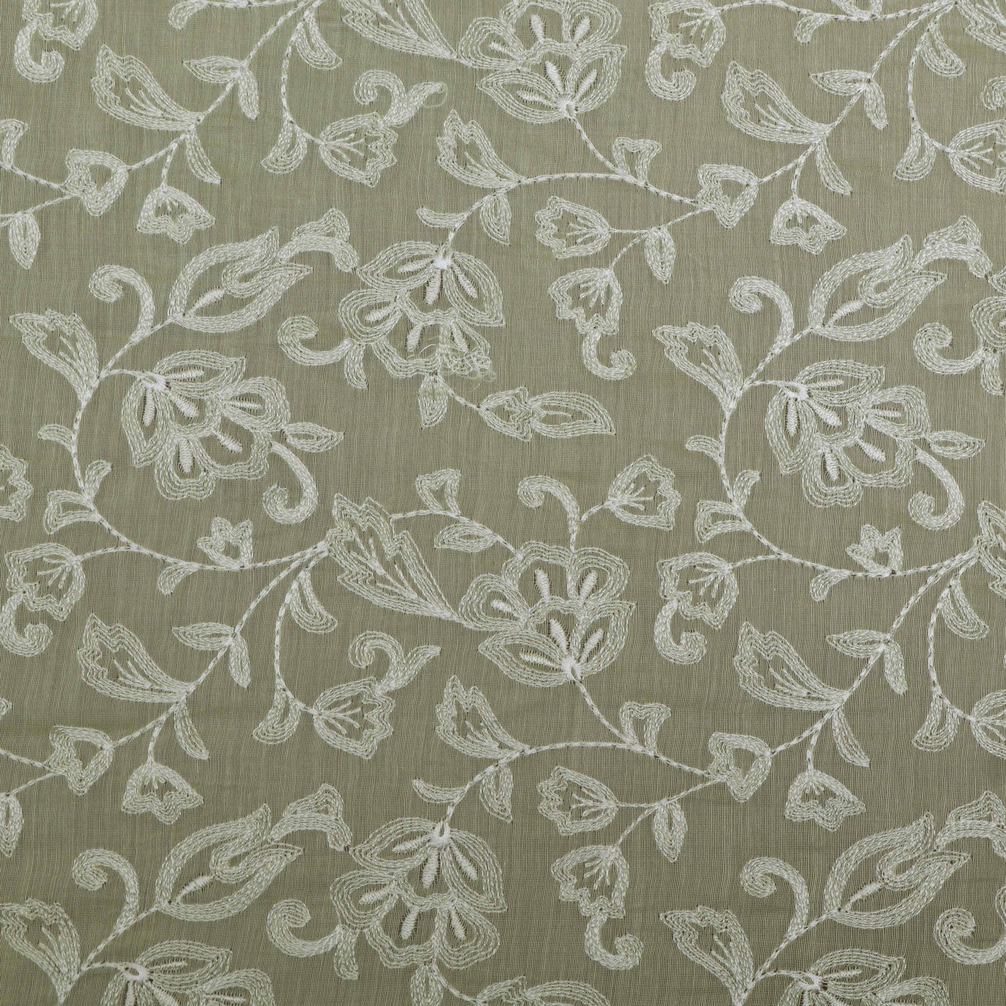 Colored Color Chanderi Embroidery Fabric