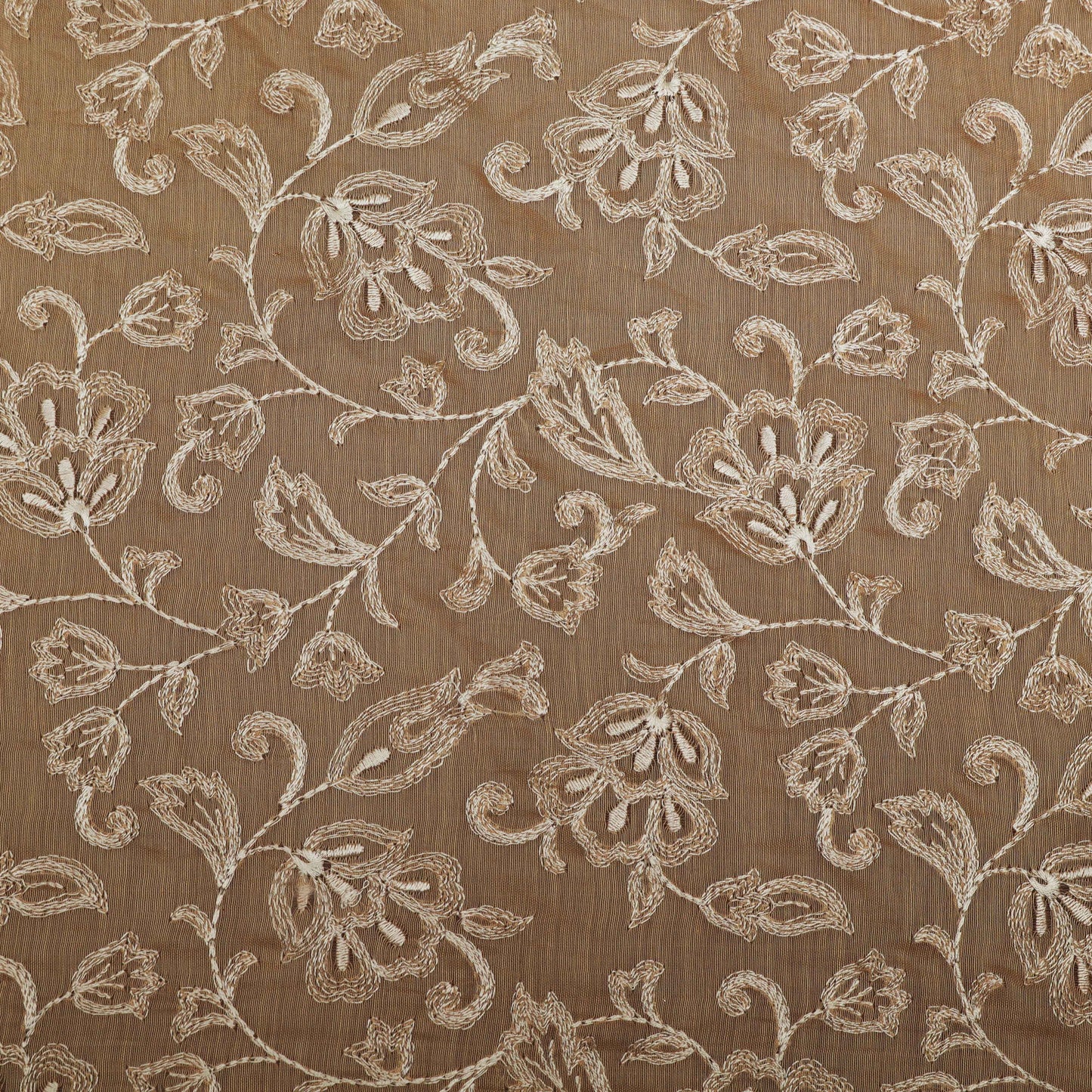 Colored Color Chanderi Embroidery Fabric