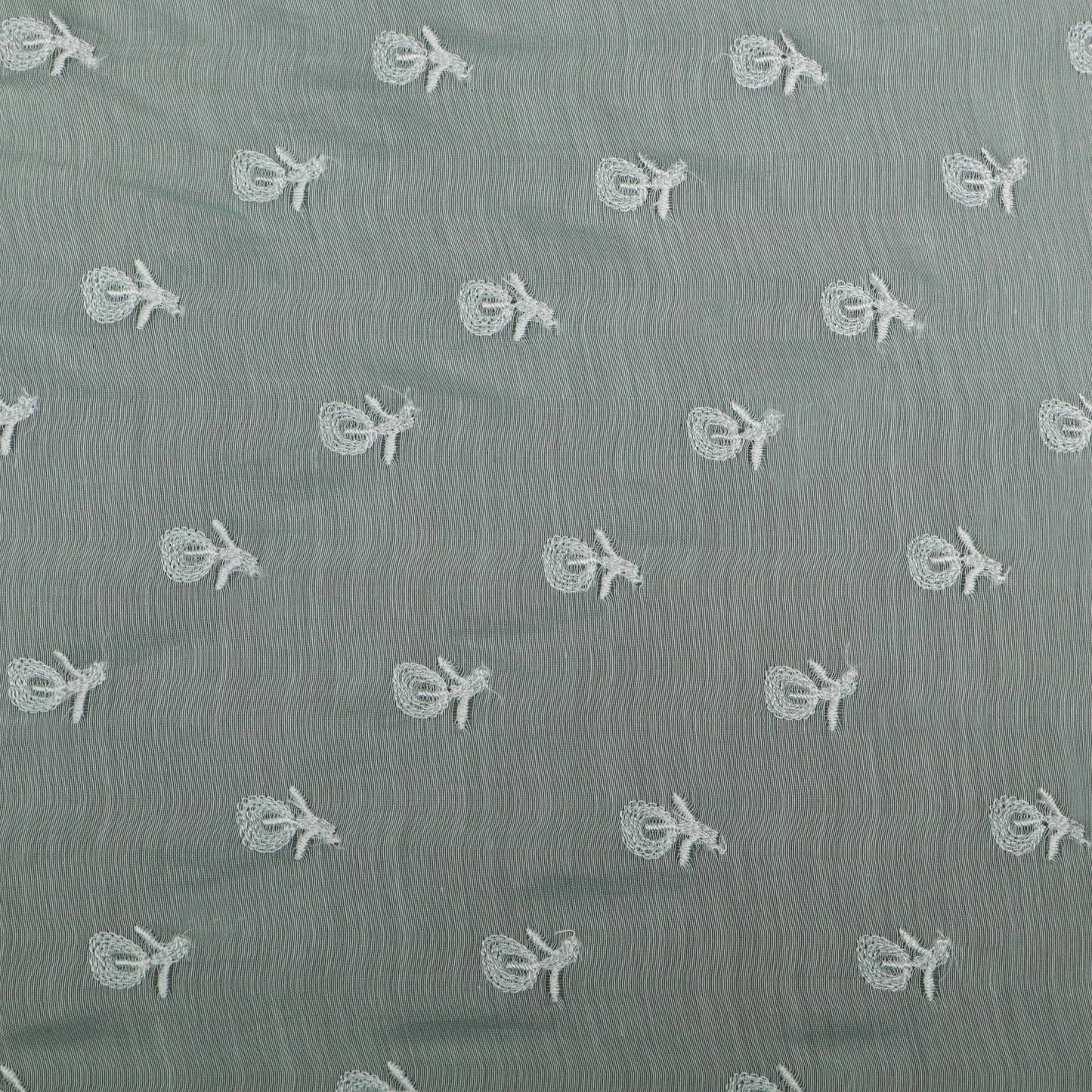 Colored Color Chanderi Embroidery Fabric