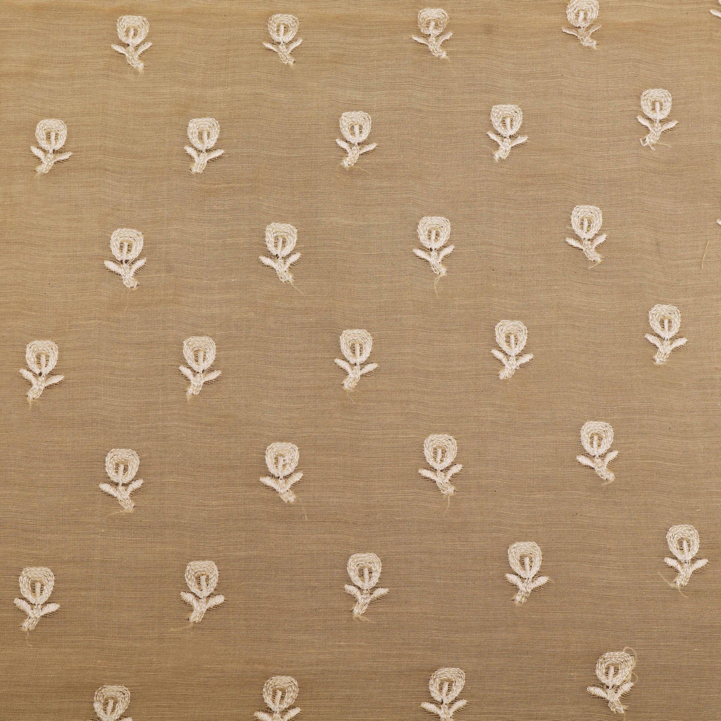 Colored Color Chanderi Embroidery Fabric