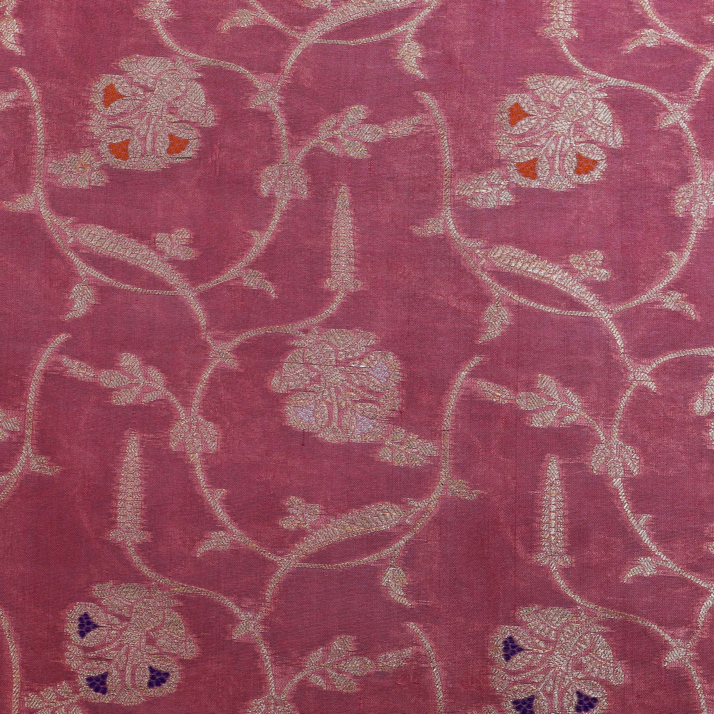 Onion Color Brocade Fabric