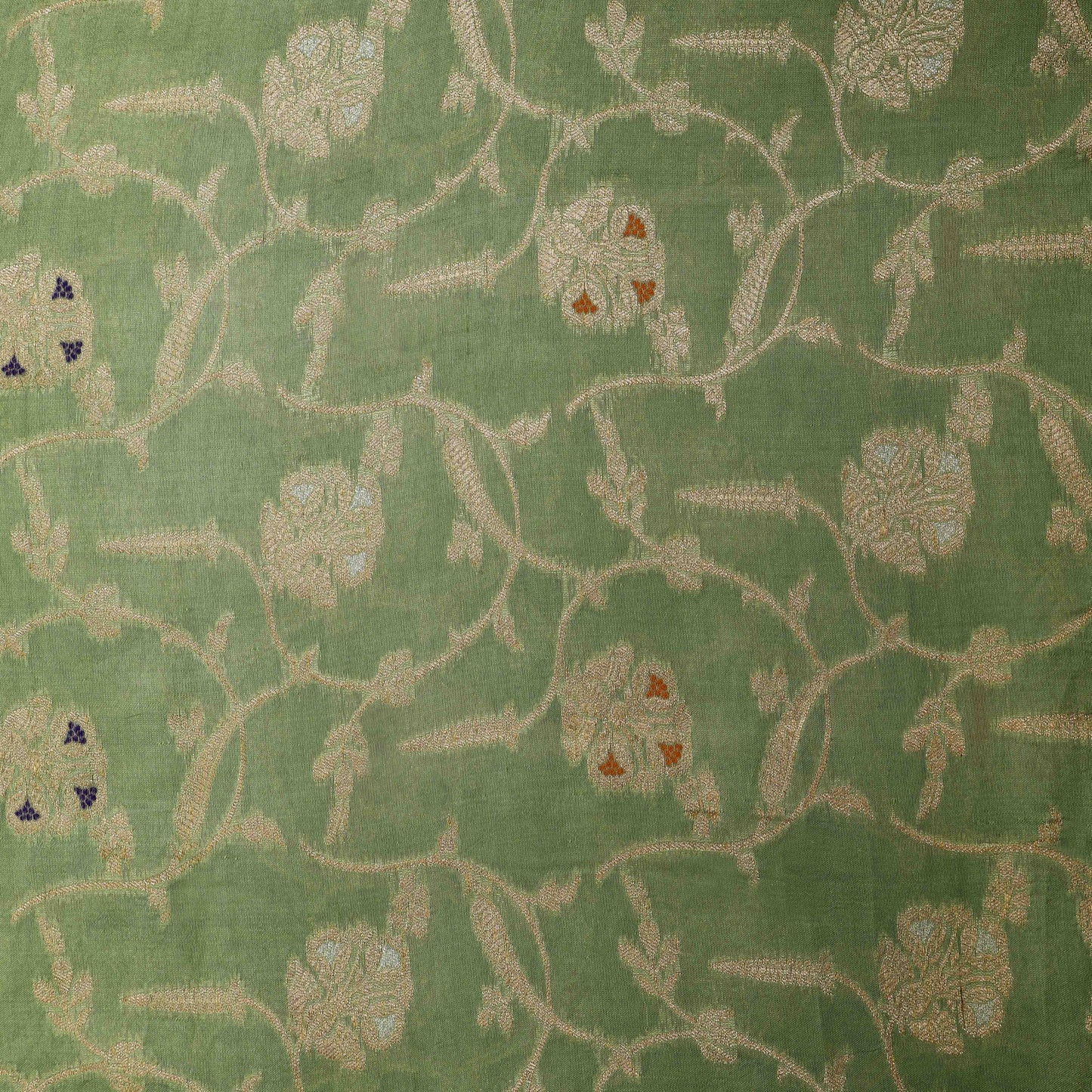 Pista Green Color Brocade Fabric