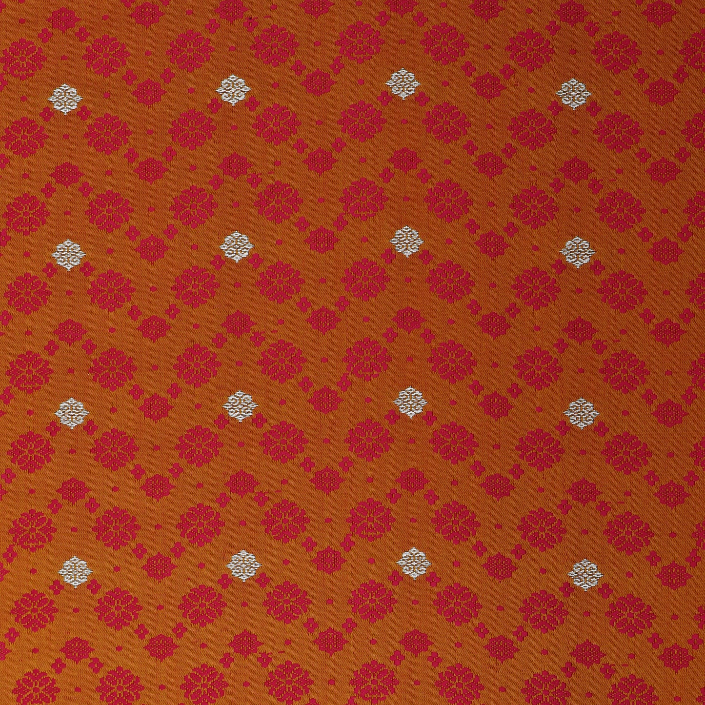 Orange Color Tanchui Brocade Fabric