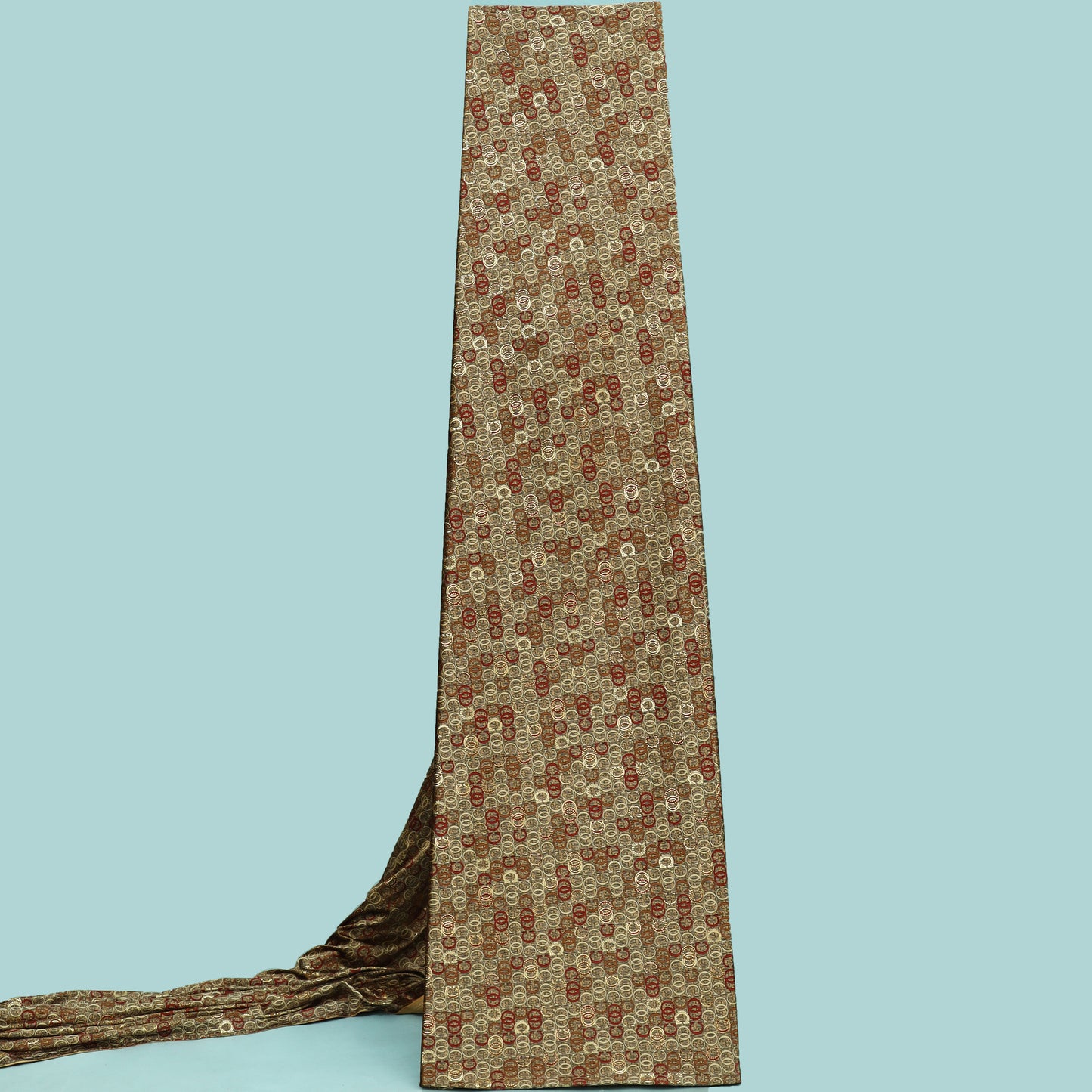 Multicolor Velvet Lycra Foil Print Fabric