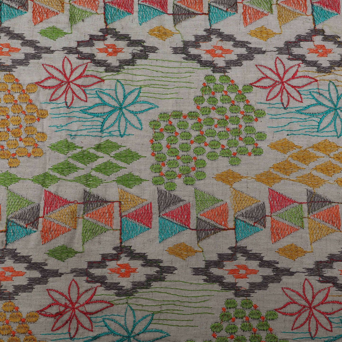 Colored Color Linen Embroidery Fabric