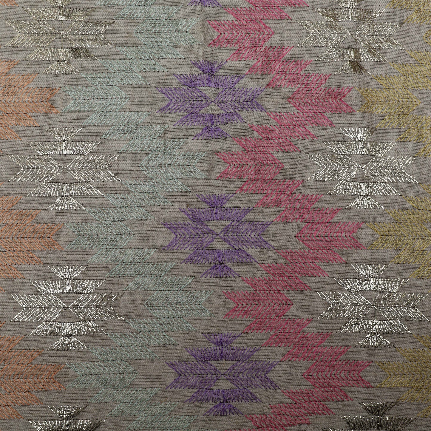 Colored Color Linen Embroidery Fabric