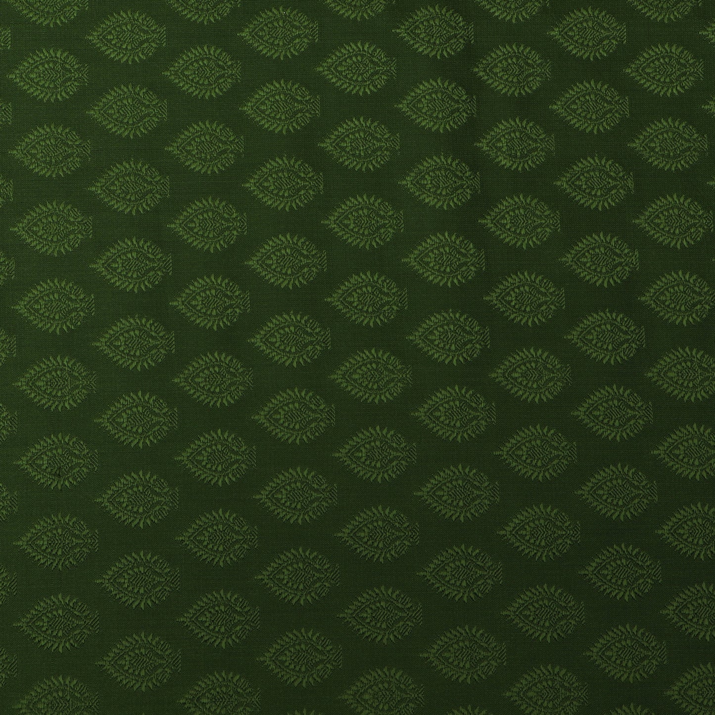 Bottle Green Color Tanchui Self Brocade Fabric