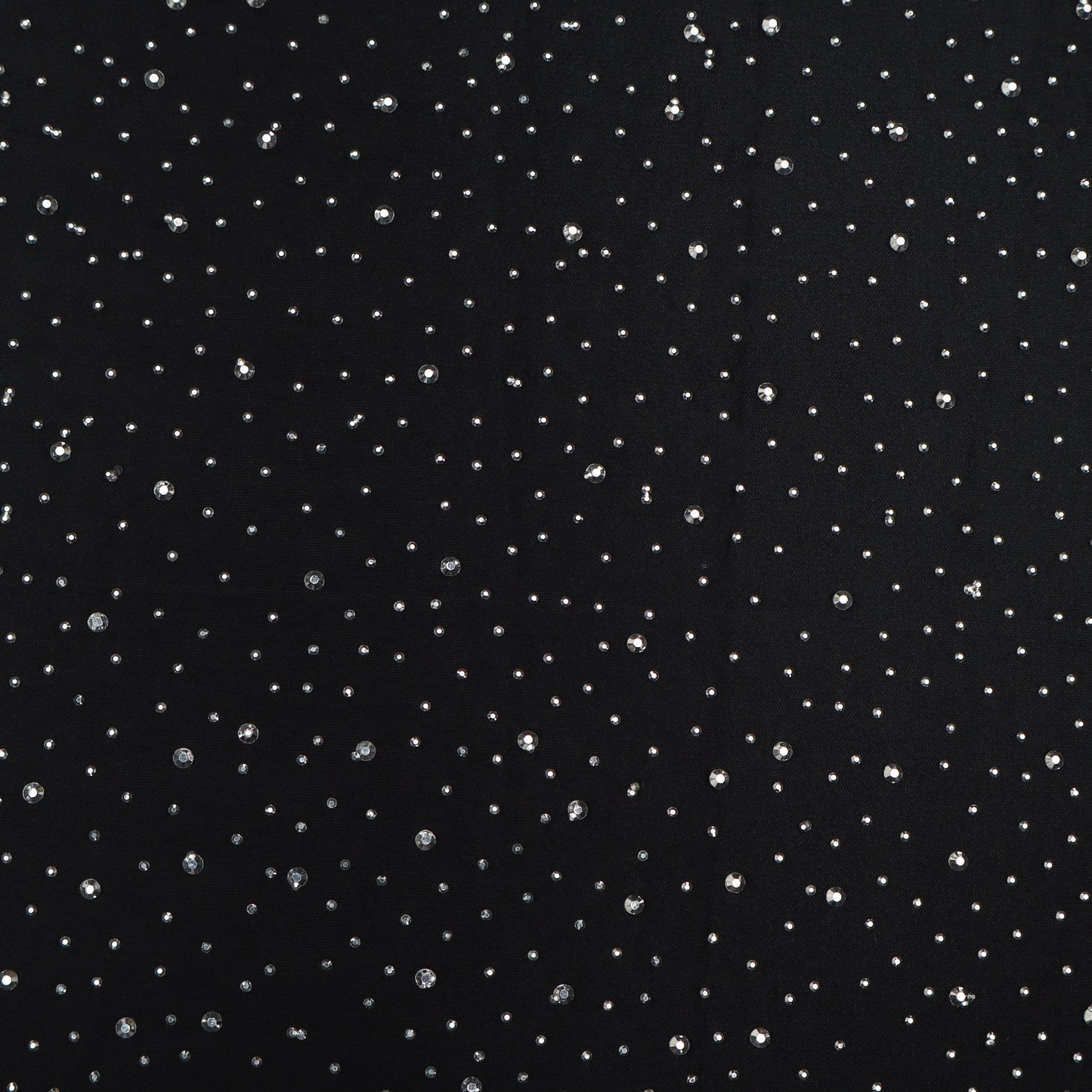 Black Color Satin Glitter Fabric