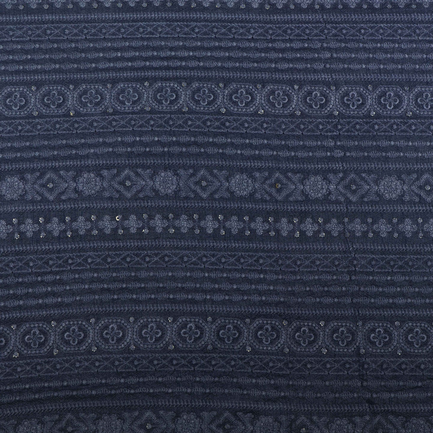 Grey Color Nokia Silk Embroidery Fabric