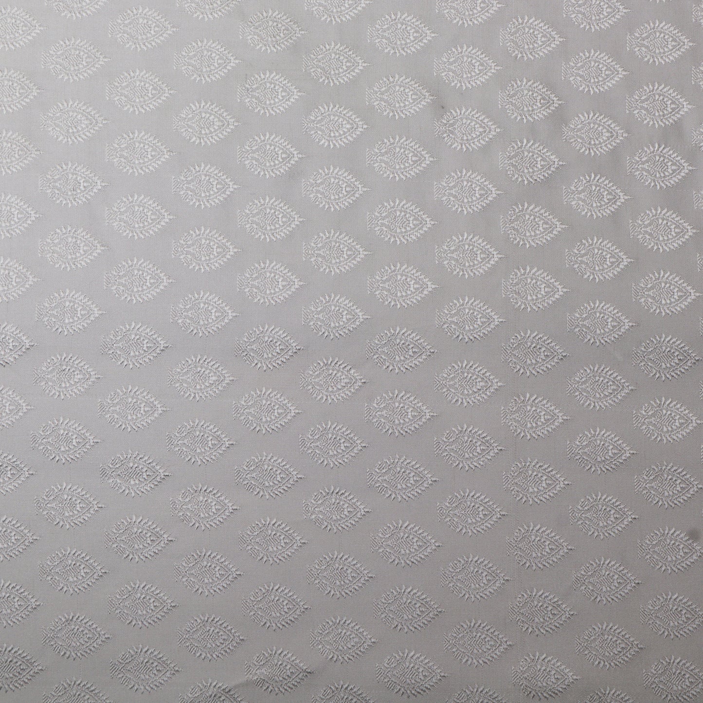 White Color Tanchui Self Brocade Fabric