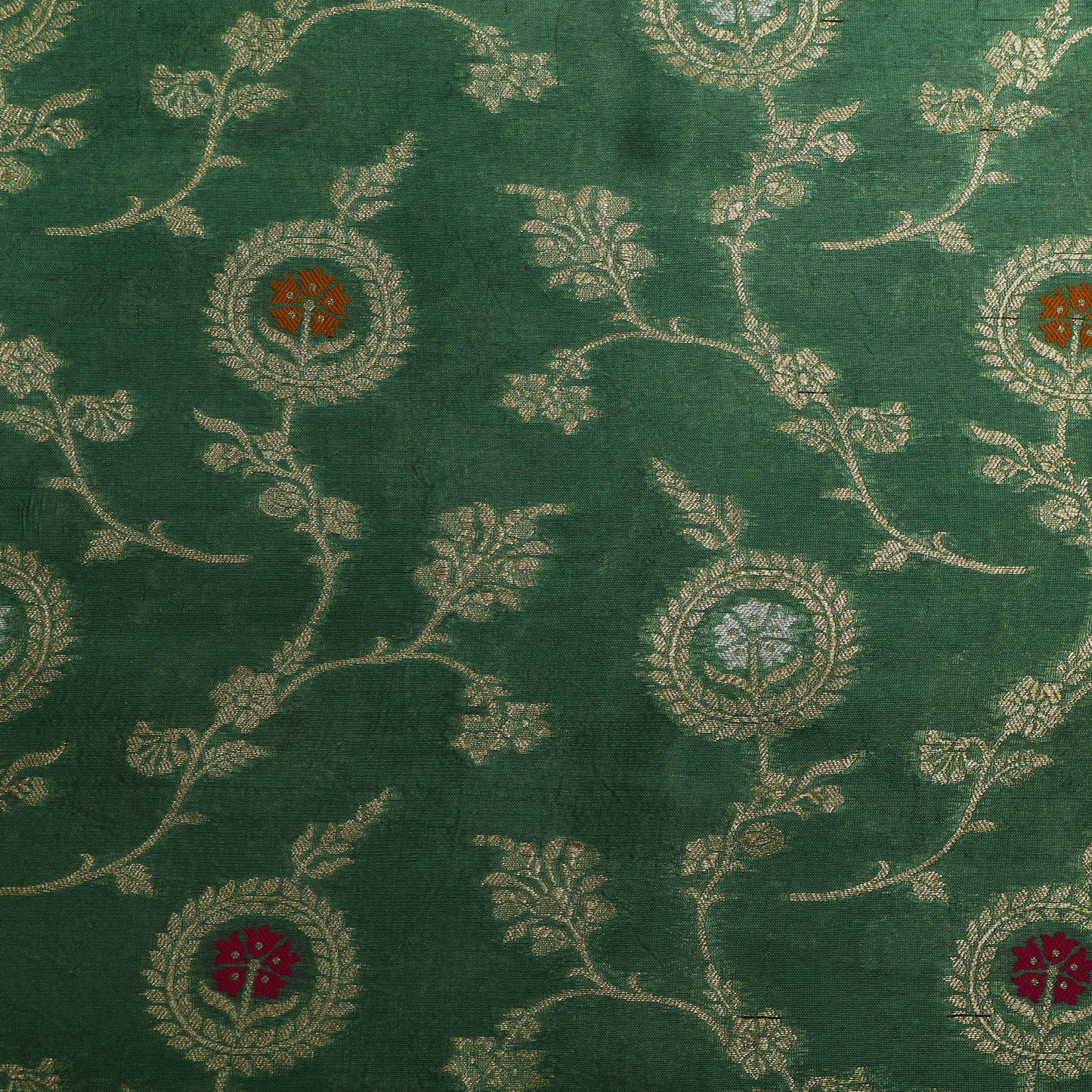 Green Color Brocade Fabric