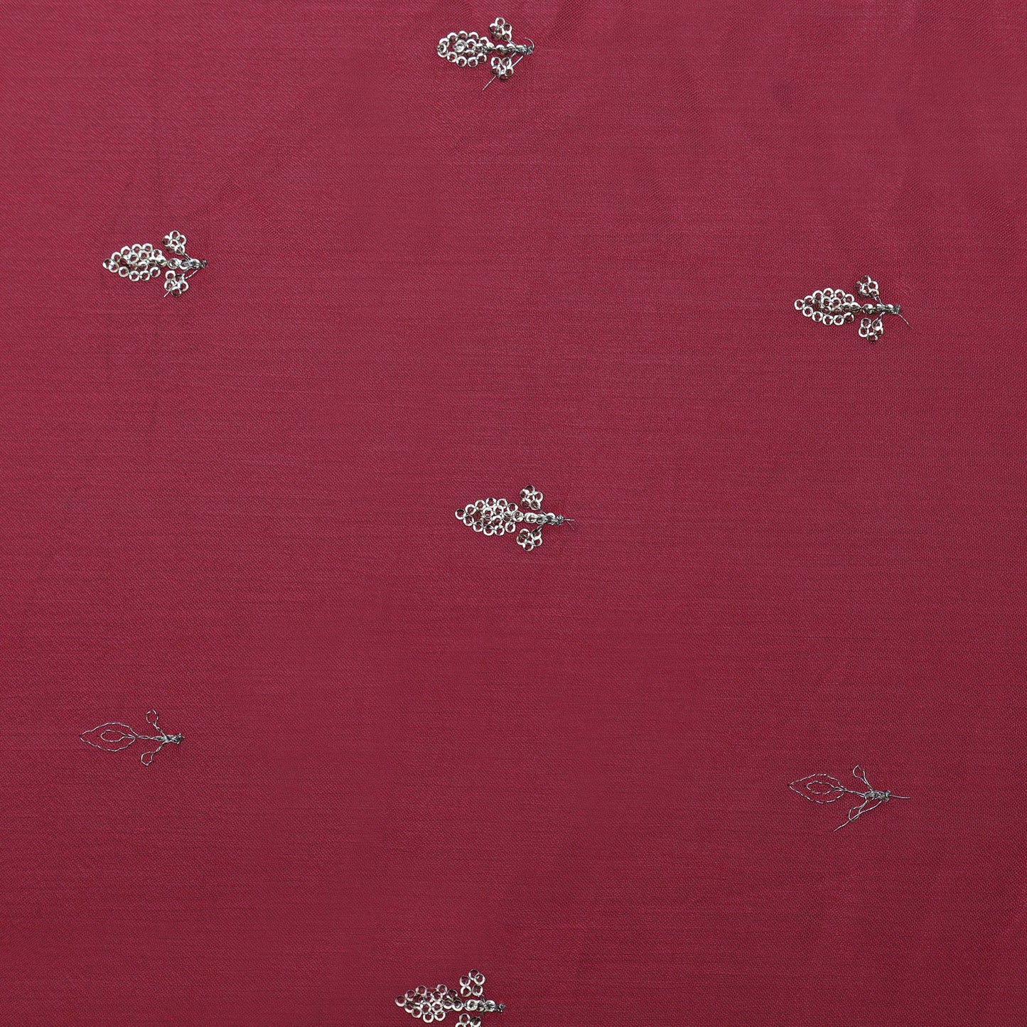 Gajri Color Chinon Embroidery Fabric