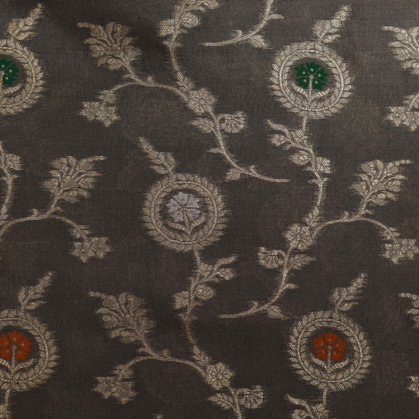 Grey Color Brocade Fabric