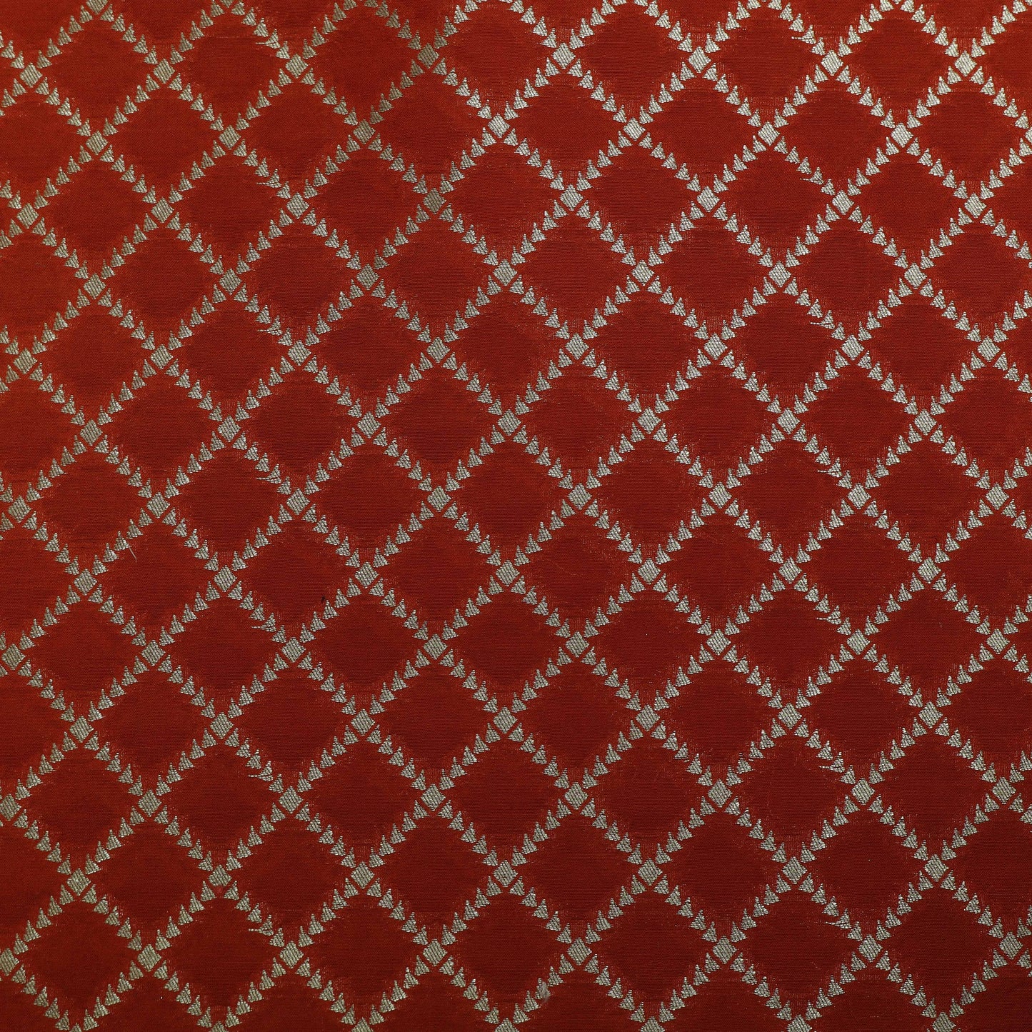 Rust Color Brocade Fabric