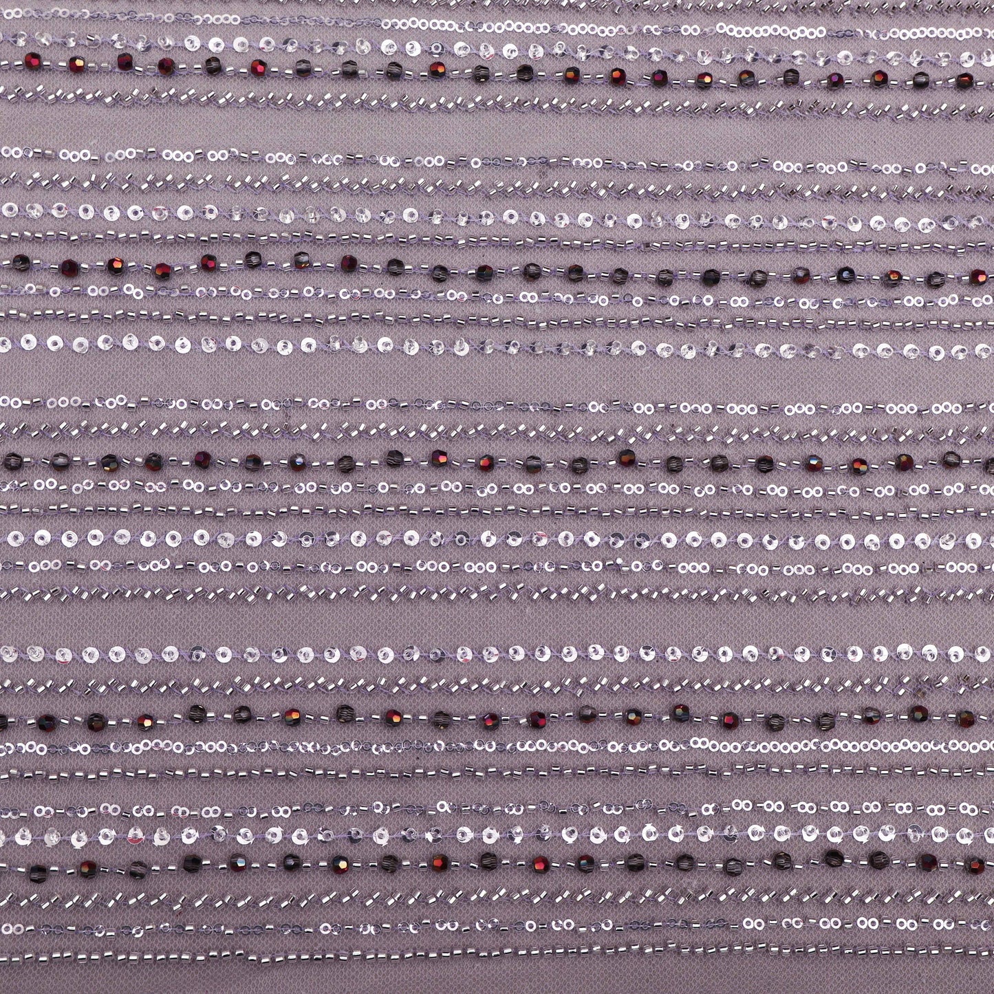 Lilac Color Net Embroidery Fabric