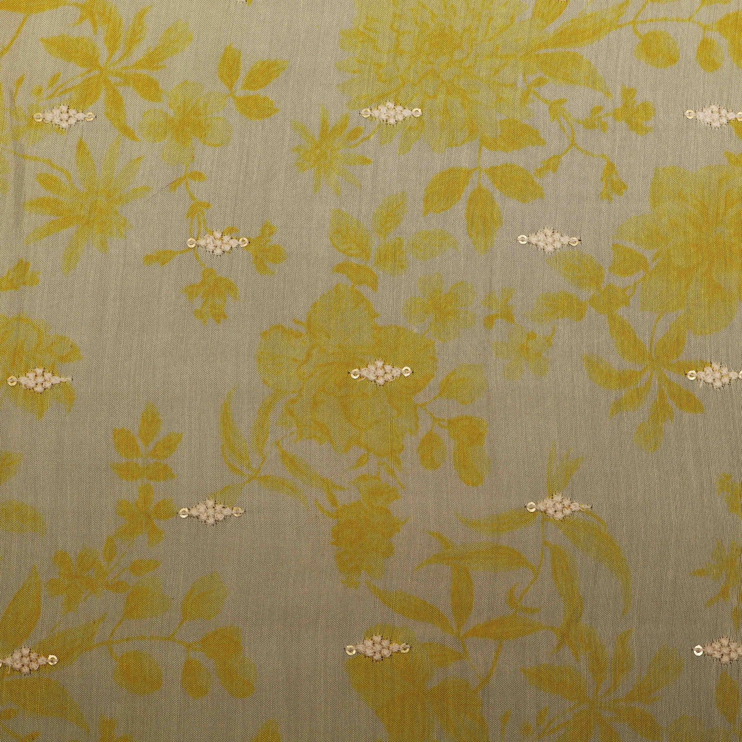 Colored Color Mulmul Embroidery Fabric