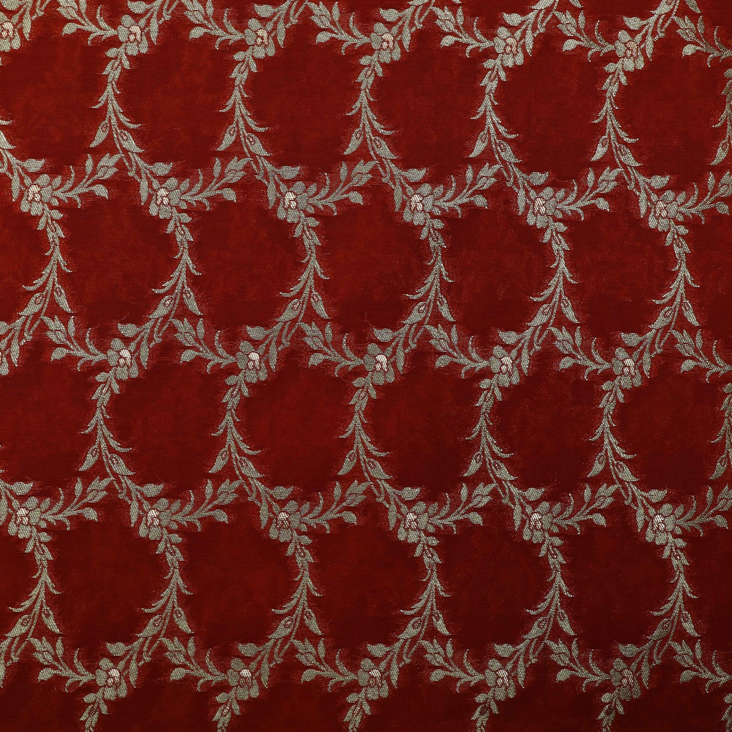 Rust Color Brocade Fabric