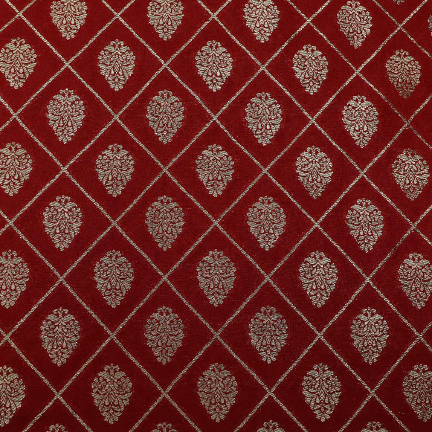 Red Color Brocade Fabric