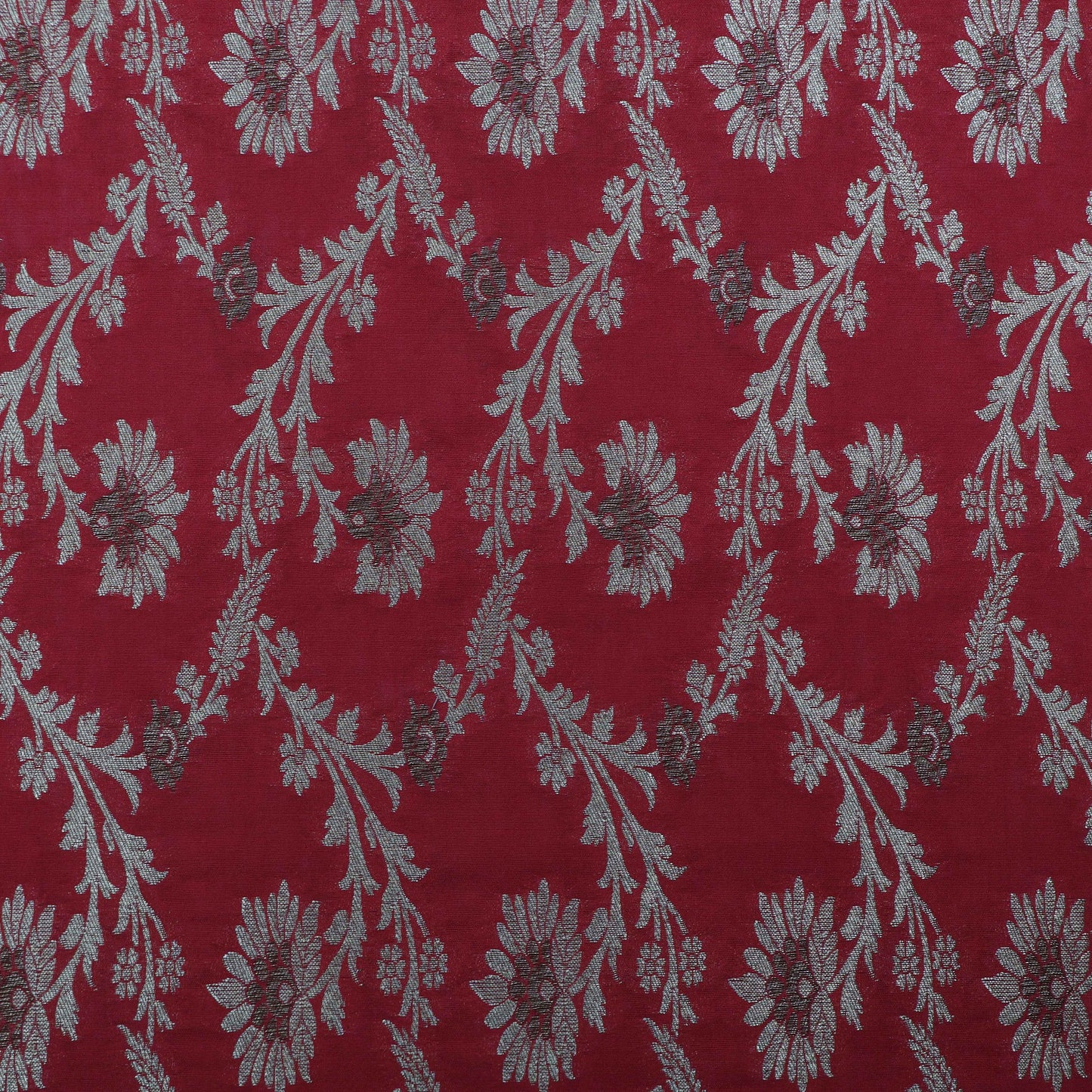 Gajri Color Brocade Fabric